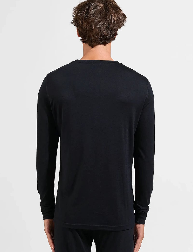 Odlo - Odlo Merino 200 Bl Top Crew Neck L/S - aluskihina kantavad alussärgid - black - 3