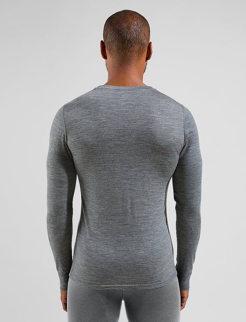 Odlo - Odlo Merino 200 Bl Top Crew Neck L/S - underställströjor - odlo steel grey melange - 3