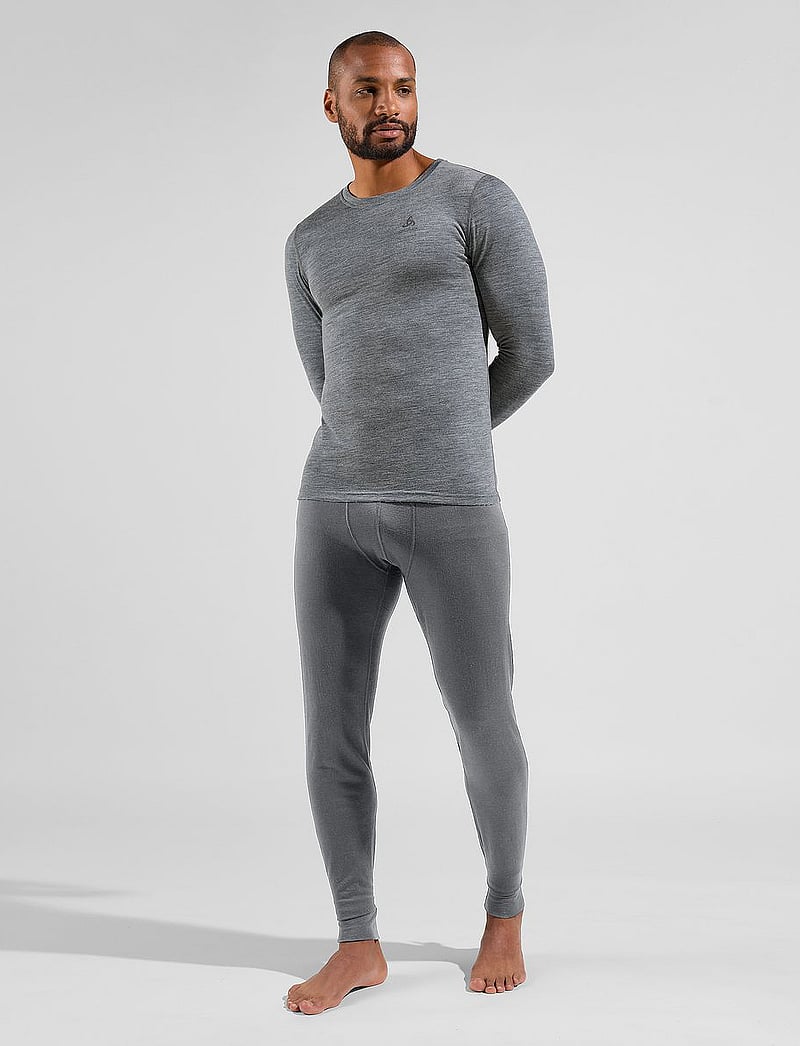 Odlo - Odlo Merino 200 Bl Top Crew Neck L/S - underställströjor - odlo steel grey melange - 5
