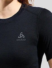 Odlo - ODLO BL TOP crew neck s/s MERINO 160 - t-shirts - black - 4