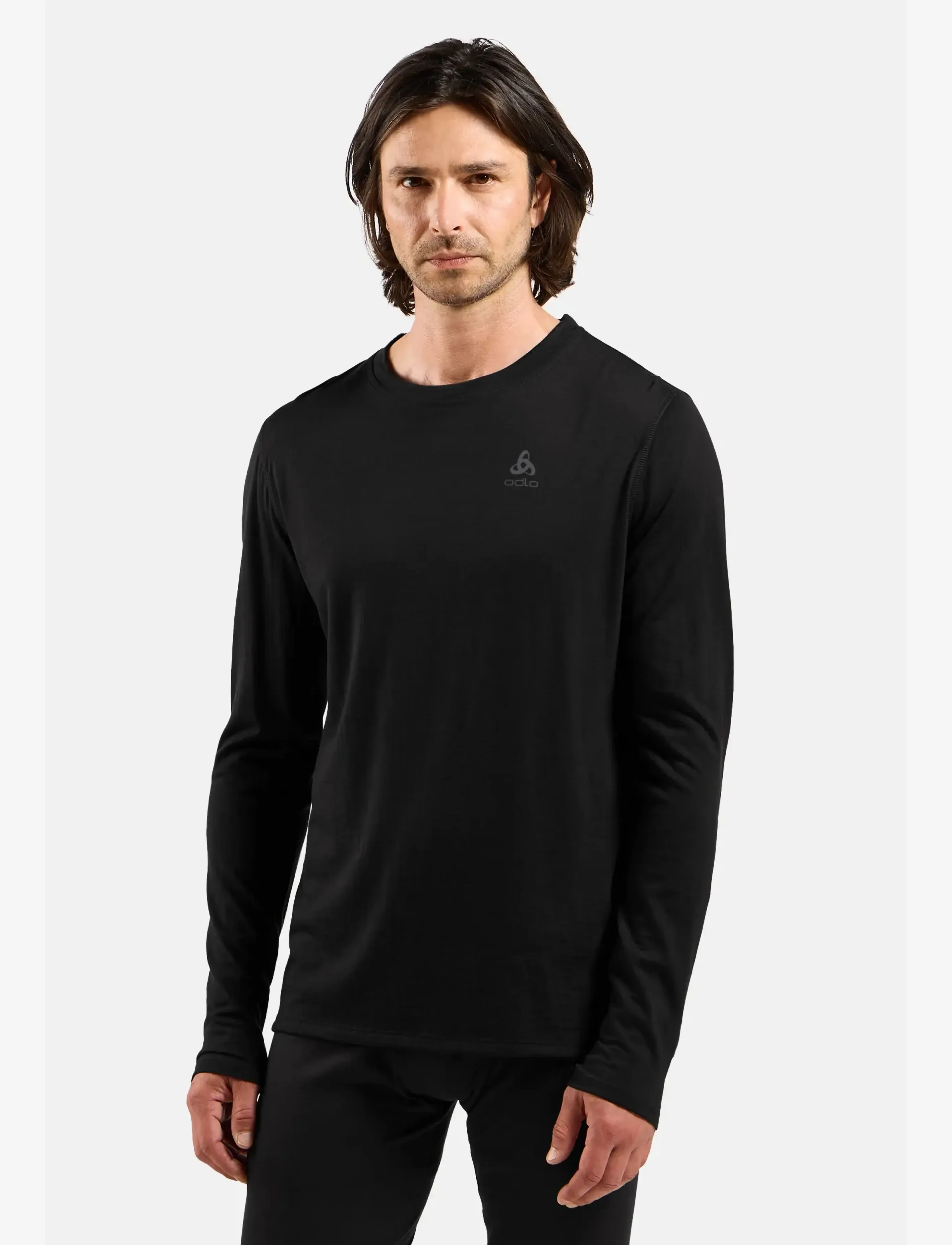 Odlo - BL TOP crew neck l/s MERINO 160 - funktionsunterwäsche - oberteile - black - 0