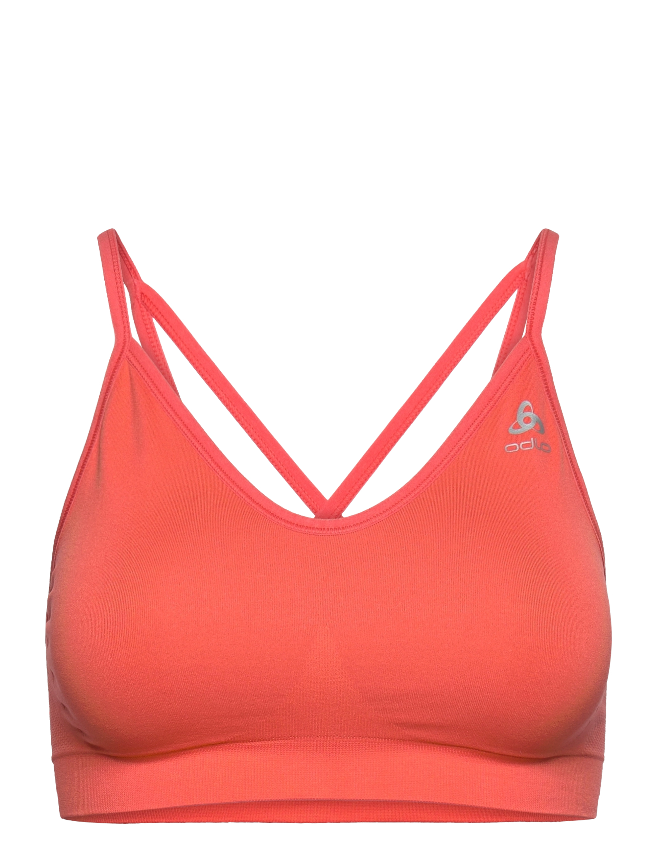 Odlo - ODLO Sport bra SEAMLESS SOFT - living coral - grey melange - 1