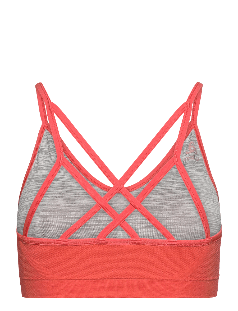Odlo - ODLO Sport bra SEAMLESS SOFT - living coral - grey melange - 2