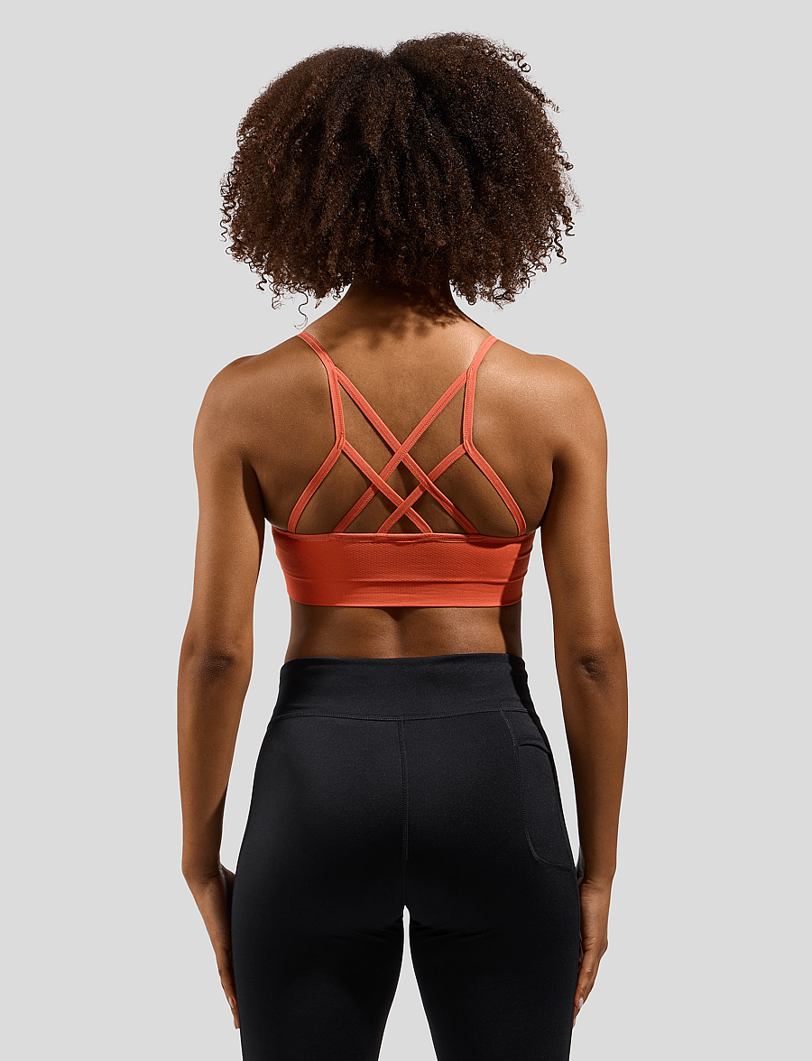 Odlo - ODLO Sport bra SEAMLESS SOFT - living coral - grey melange - 3