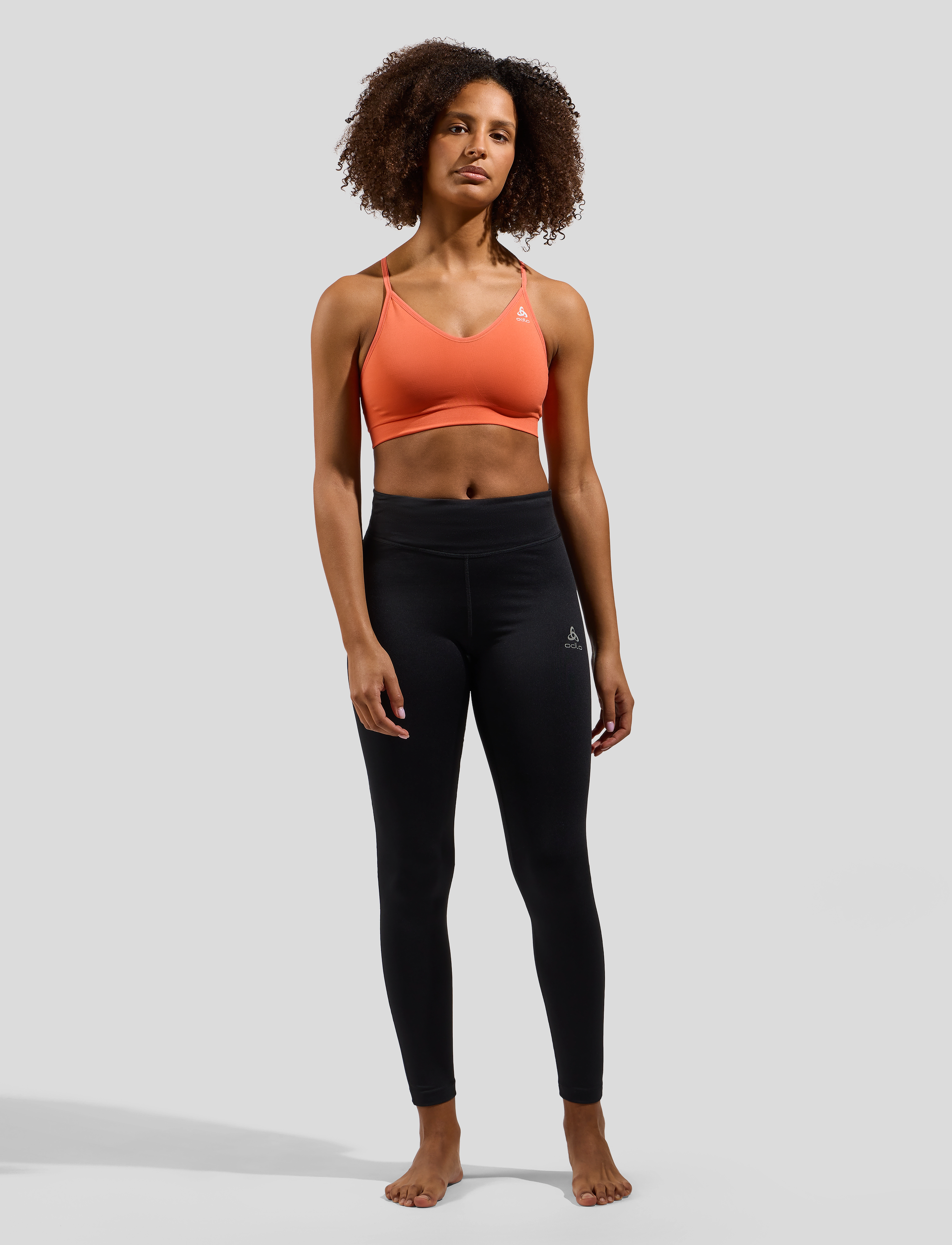 Odlo - ODLO Sport bra SEAMLESS SOFT - living coral - grey melange - 5