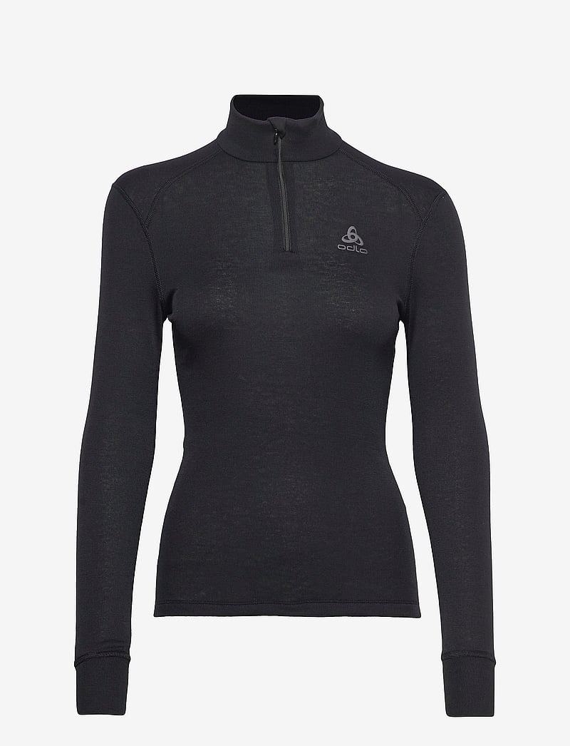Odlo - Odlo Bl Top Turtle Neck L/S Half Zip Active Warm - underställströjor - black - 1