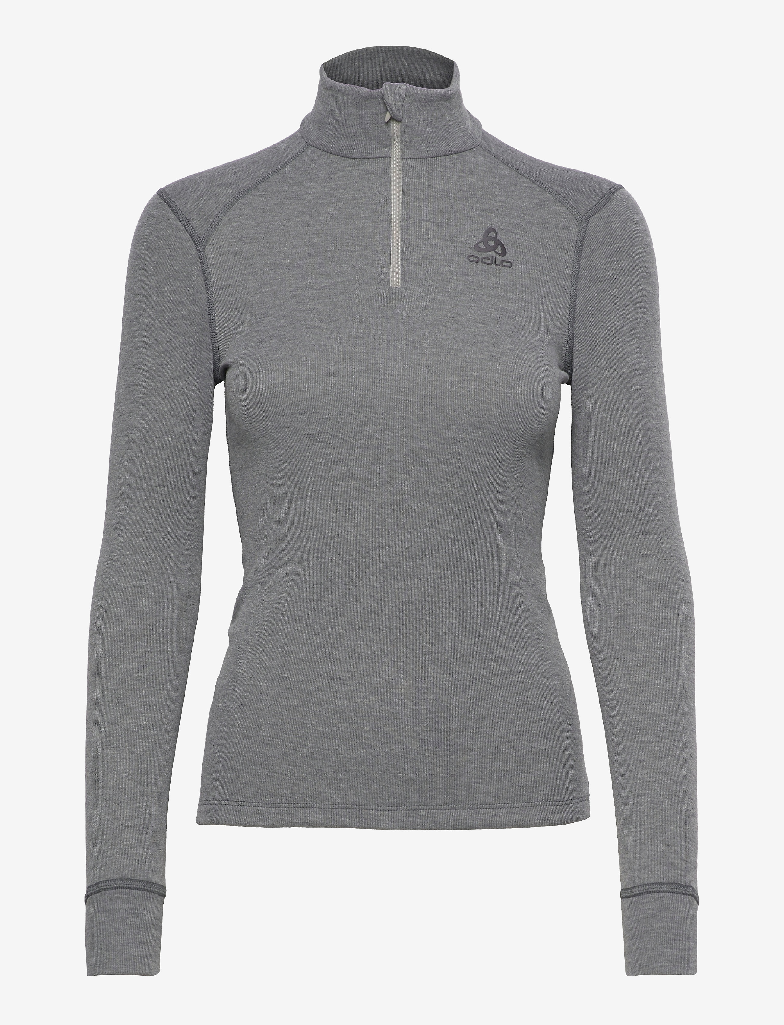 Odlo Active Warm Bl Top Turtle Neck L/S Half Zip - ODLO STEEL GREY MELANGE