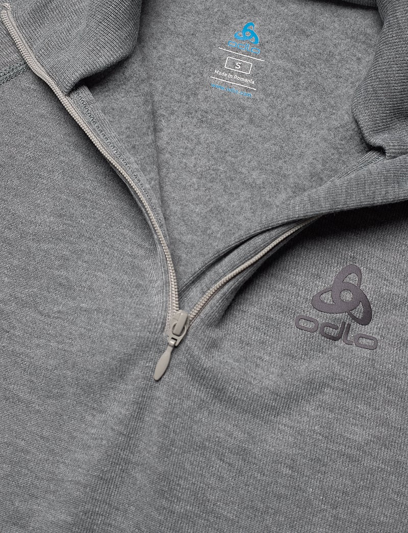 Odlo - Odlo Active Warm Bl Top Turtle Neck L/S Half Zip - aluskihina kantavad alussärgid - odlo steel grey melange - 2