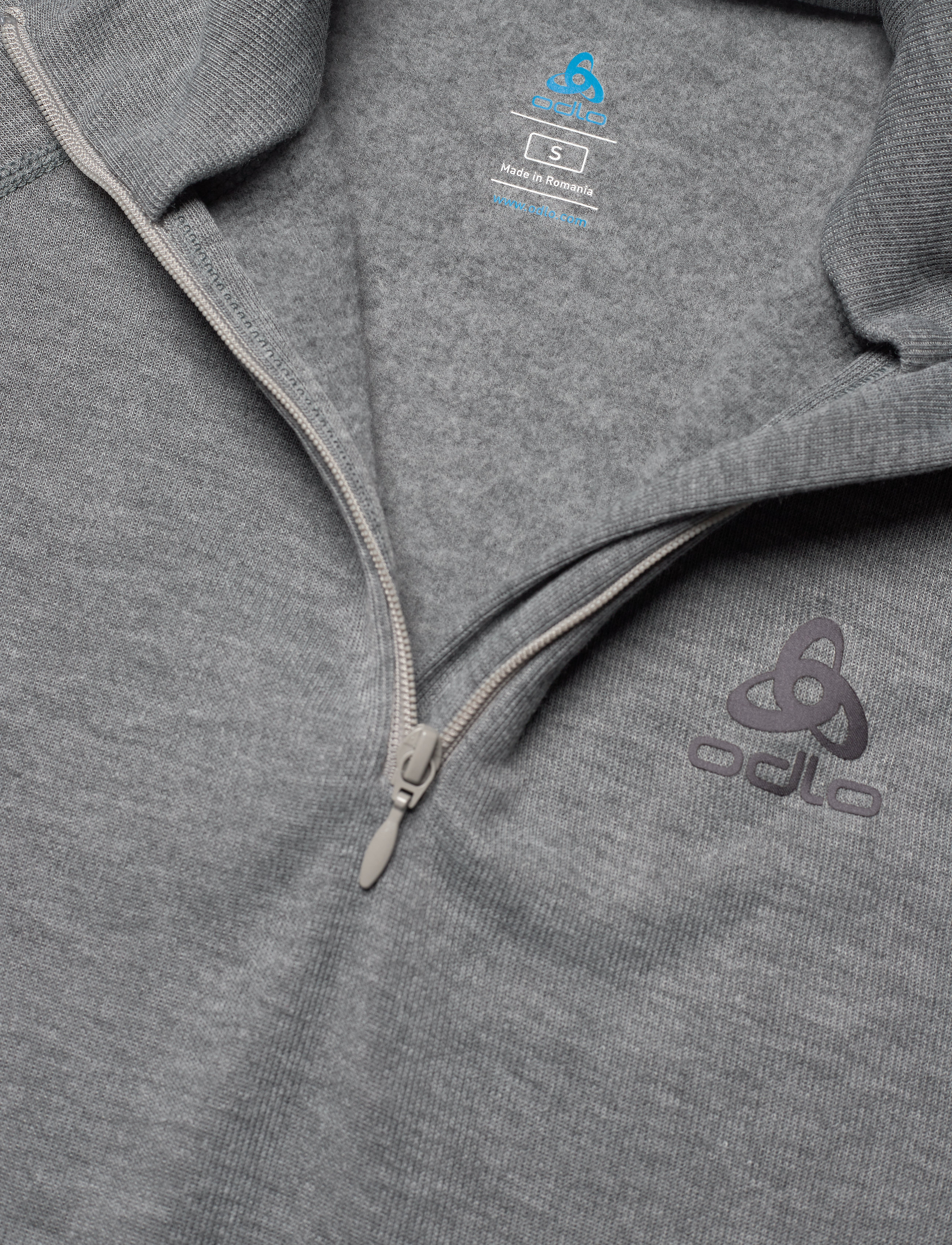 Odlo - Odlo Active Warm Bl Top Turtle Neck L/S Half Zip - underställströjor - odlo steel grey melange - 2