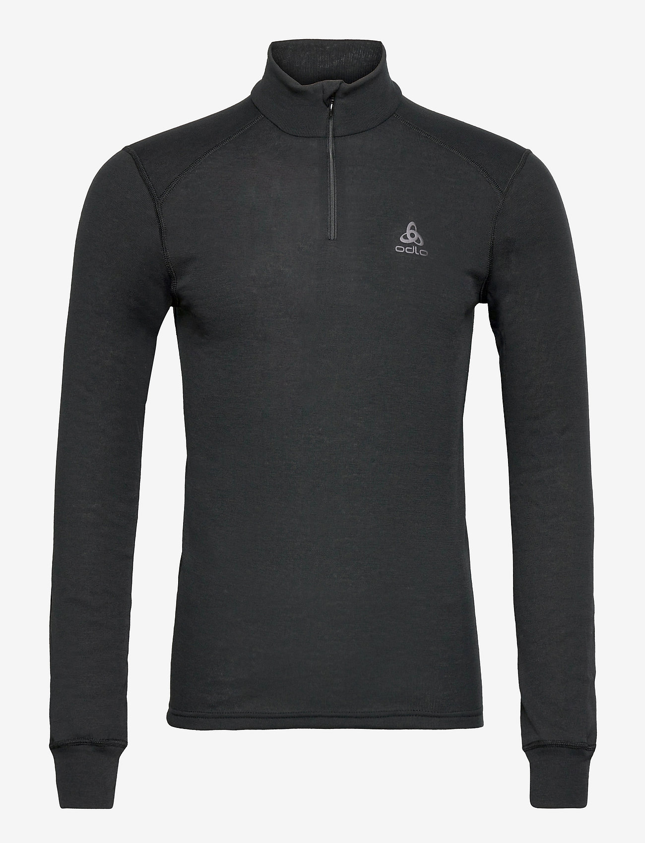 Odlo - Odlo Active Warm Bl Top Turtle Neck L/S Half Zip - superundertøy & ullundertøy overdeler - black - 1