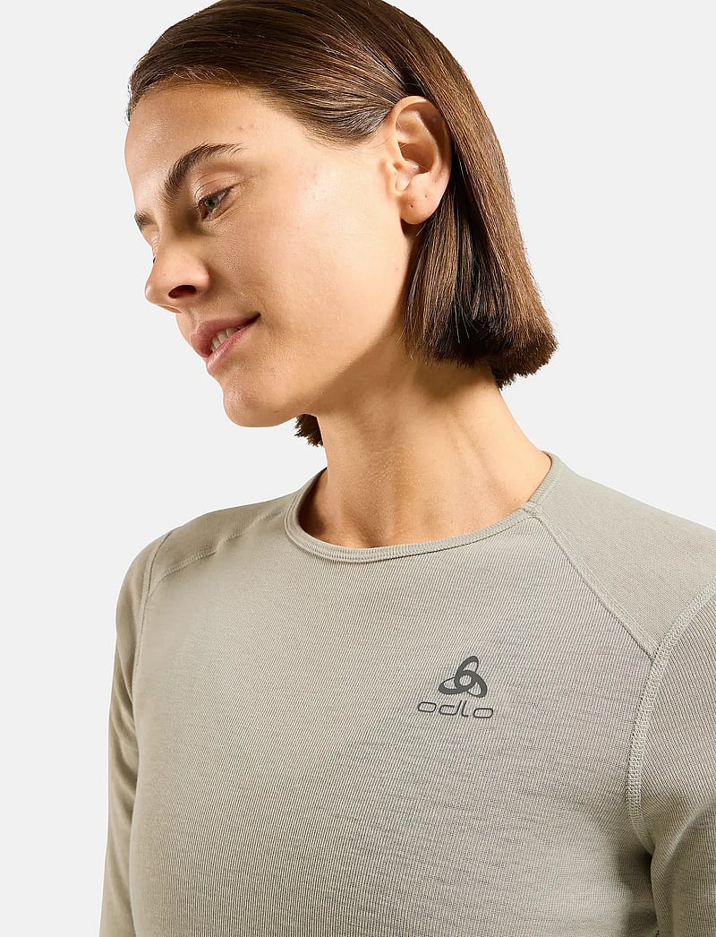 Odlo - Odlo Active Warm Bl Top Crew Neck L/S - aluskihina kantavad alussärgid - agate gray - 4
