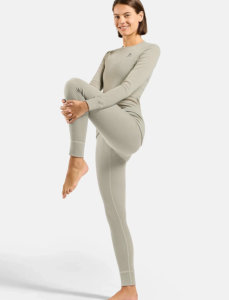 Odlo - Odlo Active Warm Bl Top Crew Neck L/S - aluskihina kantavad alussärgid - agate gray - 5