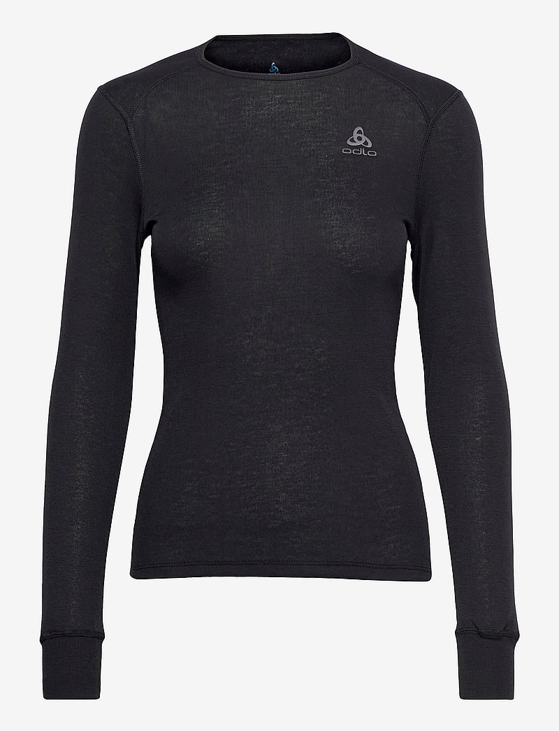 Odlo - Odlo Active Warm Bl Top Crew Neck L/S - superundertøy & ullundertøy overdeler - black - 1