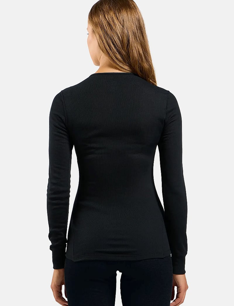 Odlo - Odlo Active Warm Bl Top Crew Neck L/S - superundertøy & ullundertøy overdeler - black - 3