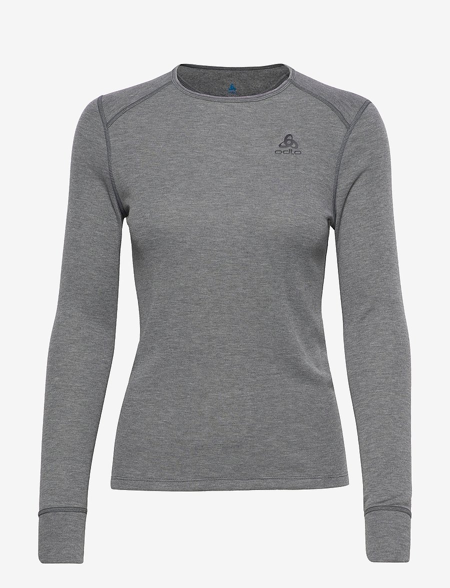 Odlo - Odlo Active Warm Bl Top Crew Neck L/S - baselayer overdele - odlo steel grey melange - 1