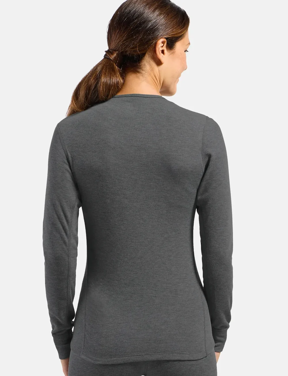 Odlo - Odlo Active Warm Bl Top Crew Neck L/S - underställströjor - odlo steel grey melange - 3