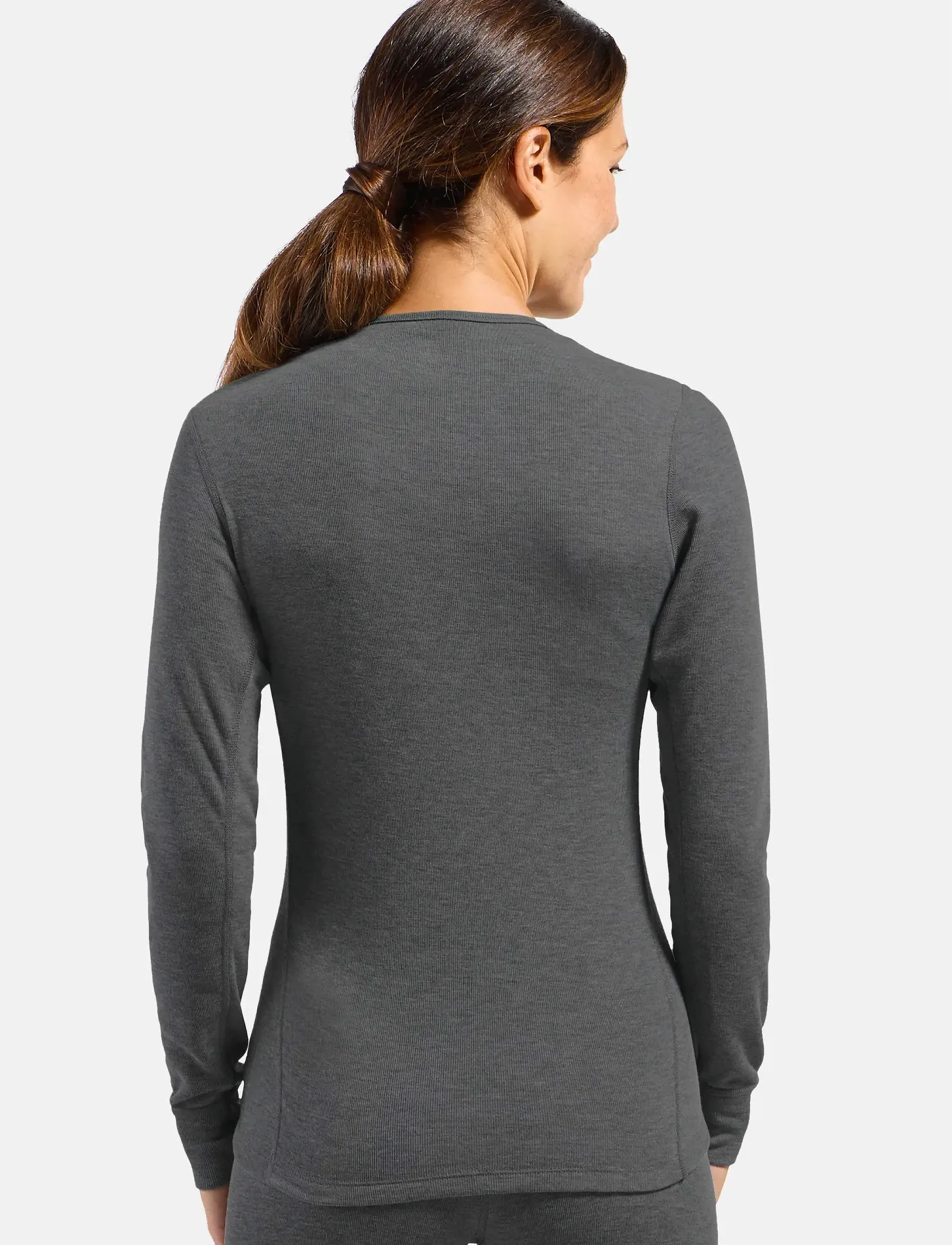 Odlo - Odlo Active Warm Bl Top Crew Neck L/S - baselayer overdele - odlo steel grey melange - 3