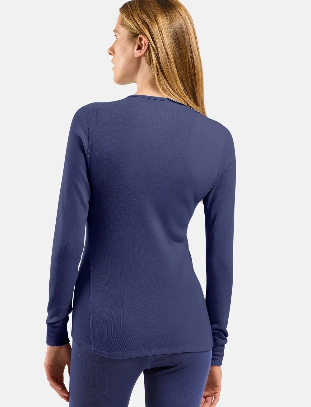 Odlo - Odlo Active Warm Bl Top Crew Neck L/S - aluskihina kantavad alussärgid - skipper blue - 3
