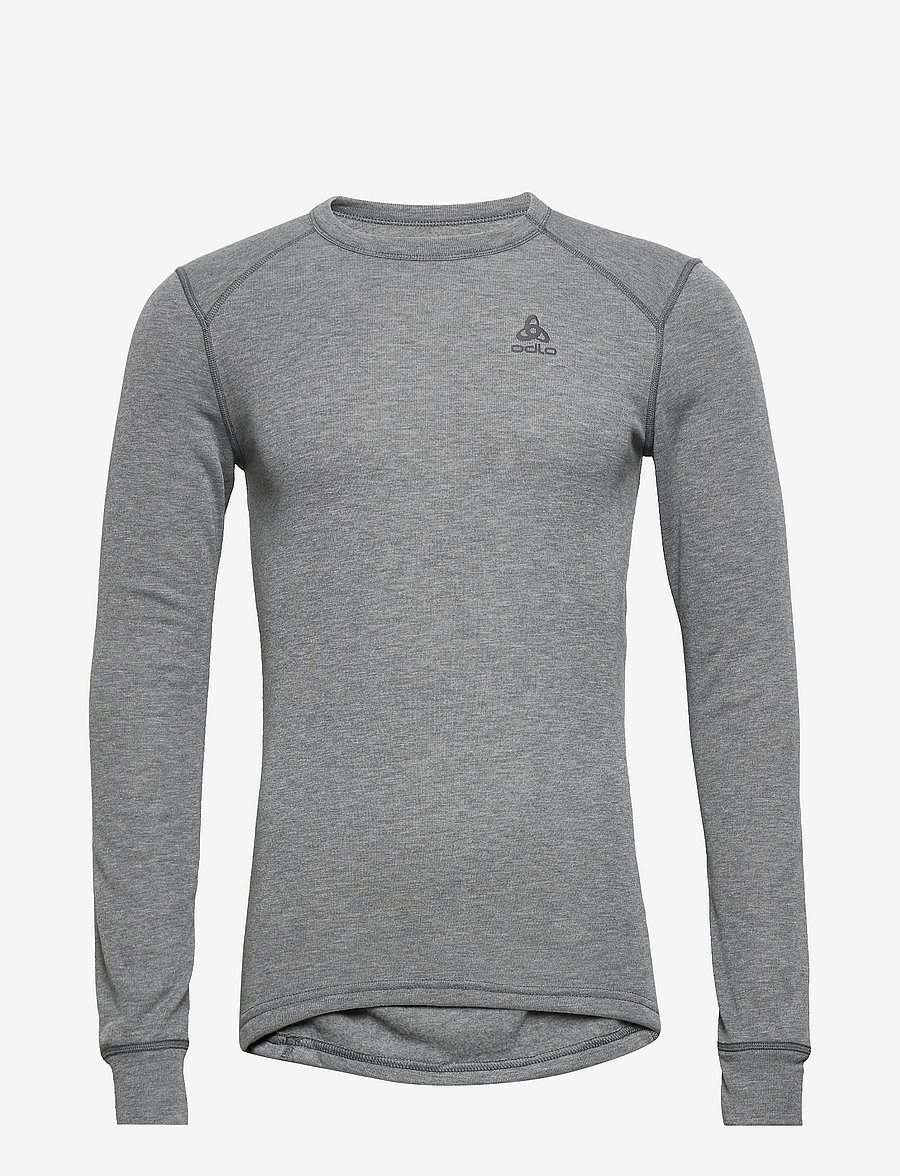 Odlo - BL TOP crew neck l/s ACTIVE WARM - base layer tops - odlo steel grey melange - 1