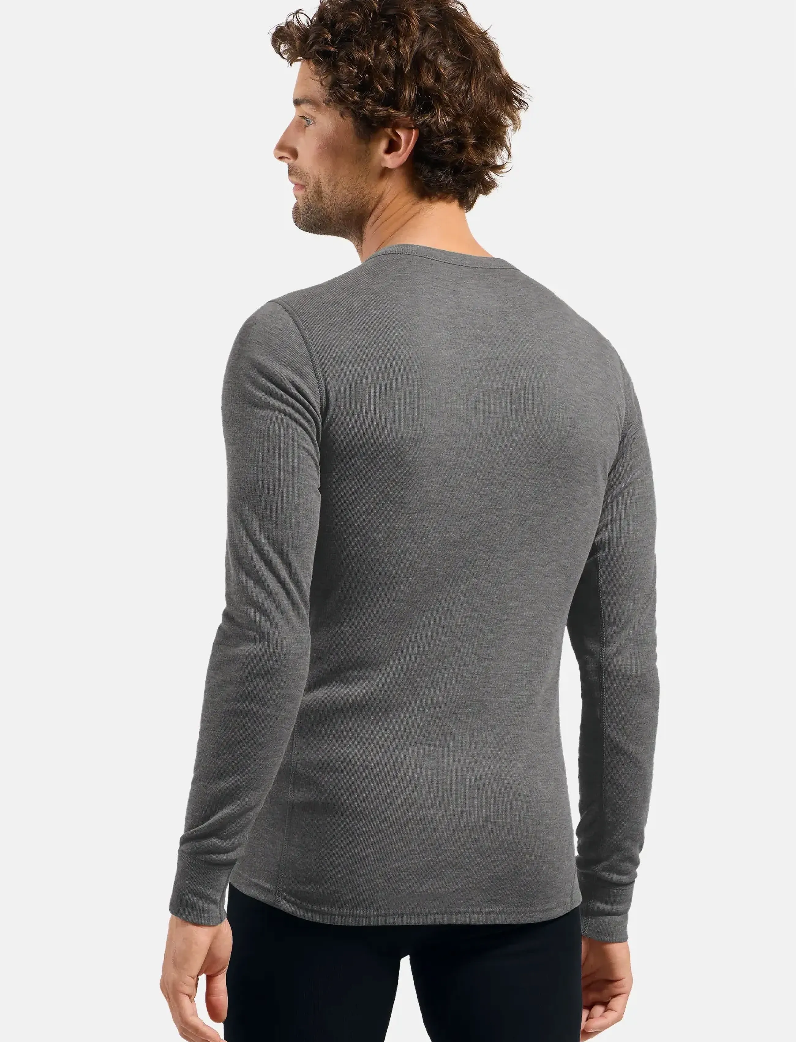 Odlo - BL TOP crew neck l/s ACTIVE WARM - base layer tops - odlo steel grey melange - 3