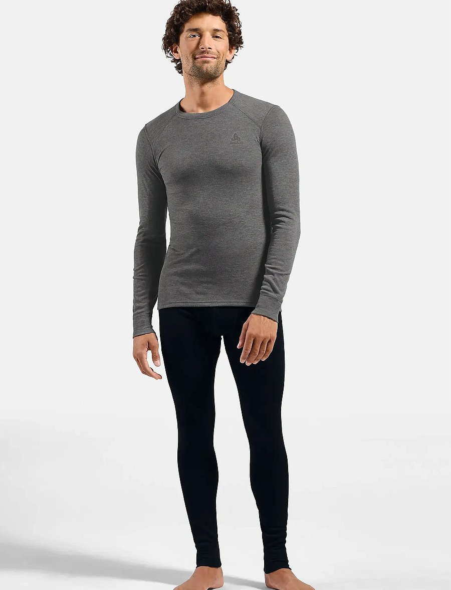 Odlo - BL TOP crew neck l/s ACTIVE WARM - base layer tops - odlo steel grey melange - 5