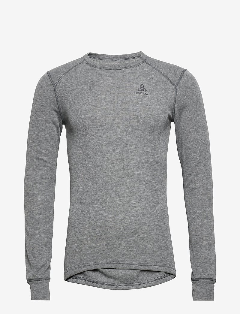 Odlo - Odlo Active Warm Bl Top Crew Neck L/S - underställströjor - odlo steel grey melange - 1