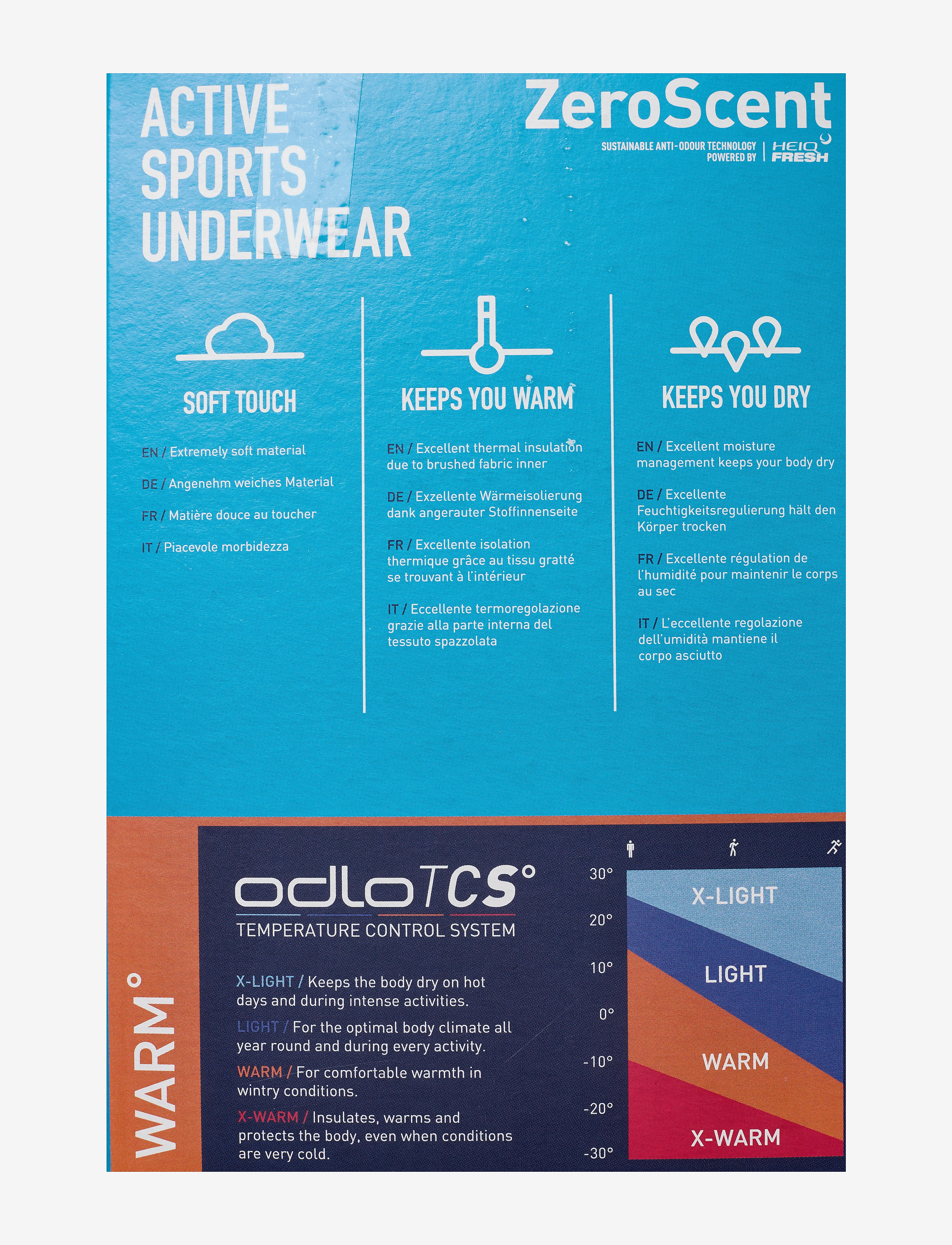 Odlo - Odlo Active Warm Bl Bottom Long - underställsbyxor - odlo steel grey melange - 4