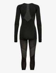 Odlo - ODLO W Set long FUNDAMENTALS PERFORMANCE WARM - aluskihina kantavad rõivakomplektid - black - odlo graphite grey - 1