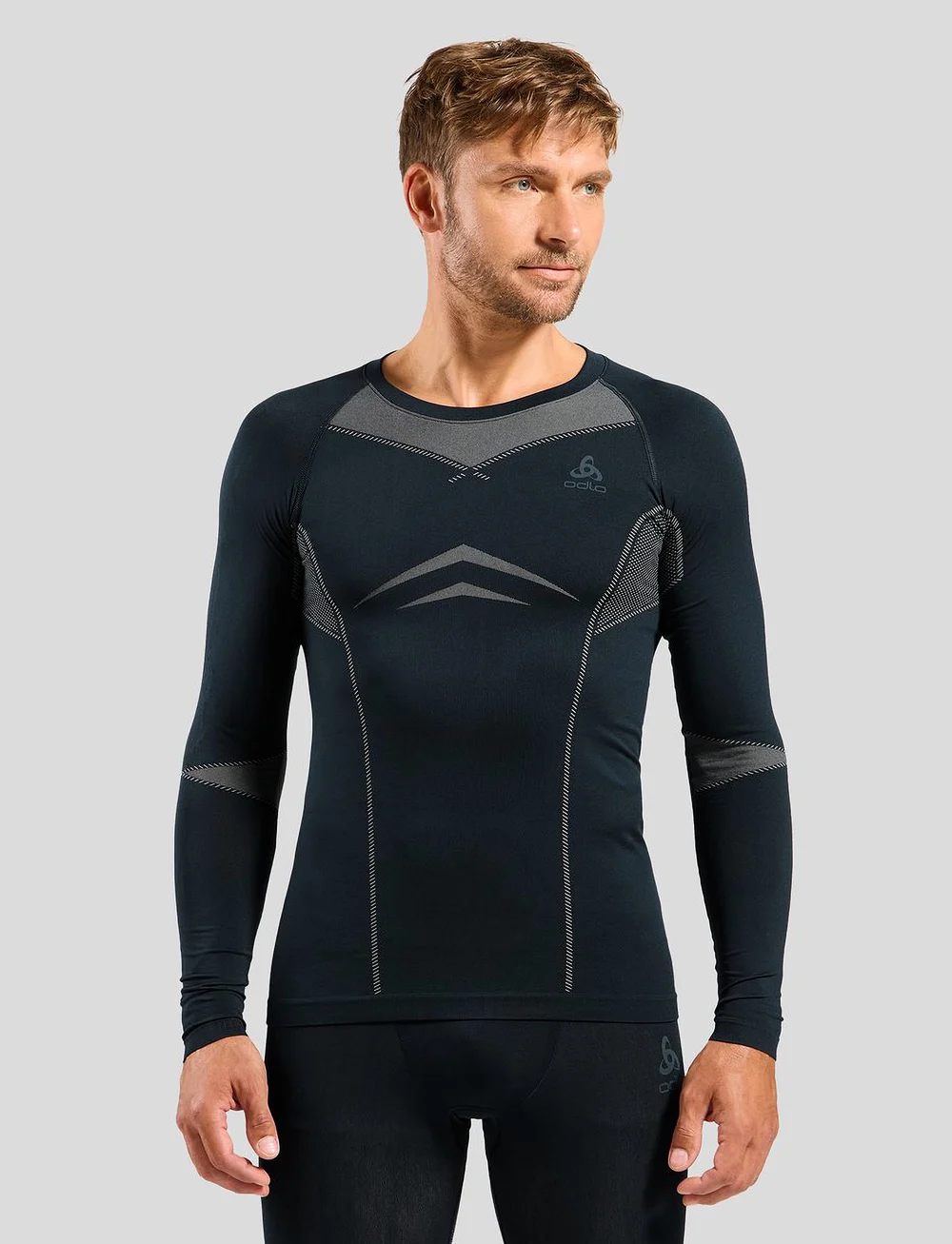 Odlo - Odlo Set Long Fundamentals Performance Warm - thermo ondergoedsets - dark sapphire - silver cloud - 0