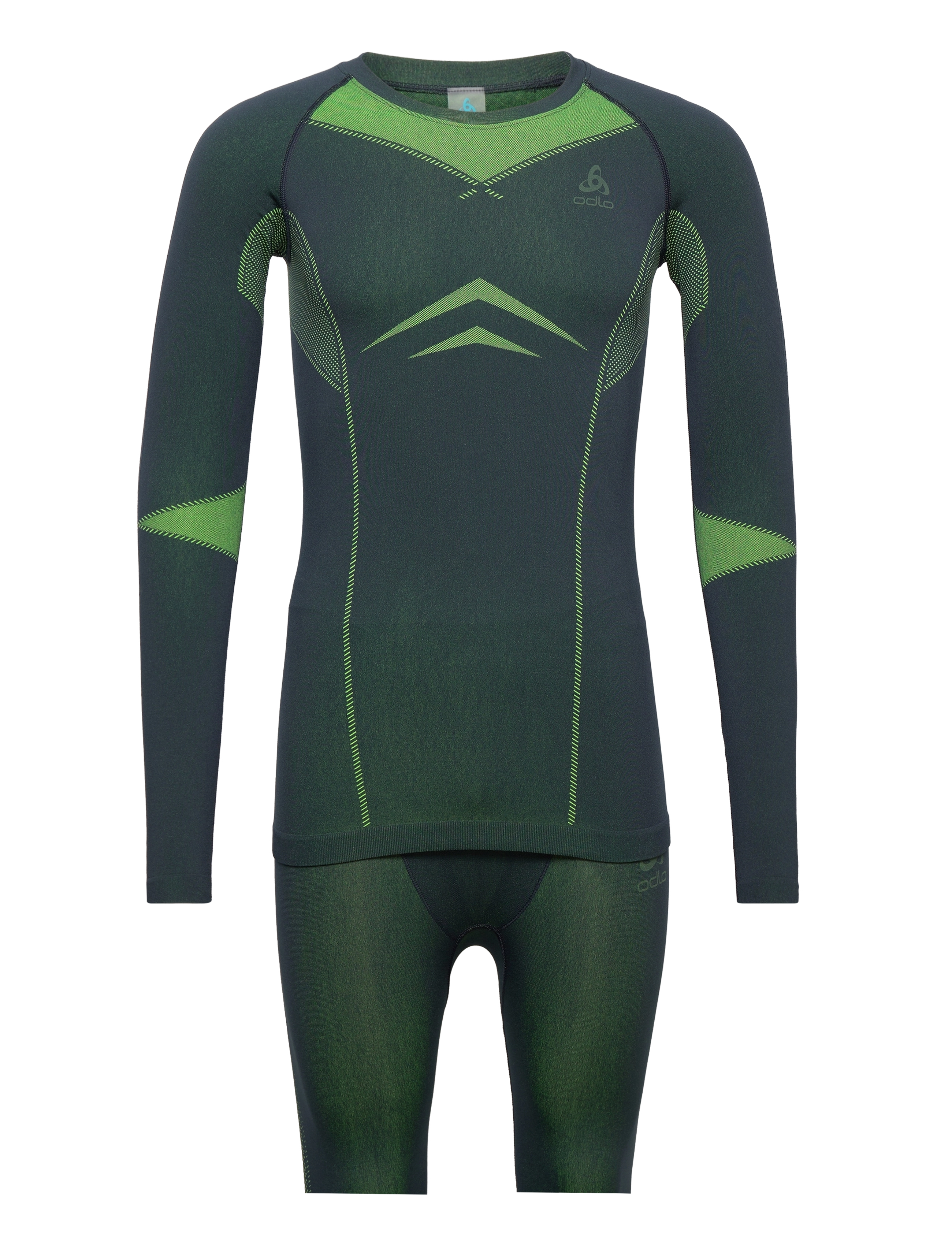 Odlo - Odlo Set Long Fundamentals Performance Warm - dark sapphire - safety yellow (neon) - 0