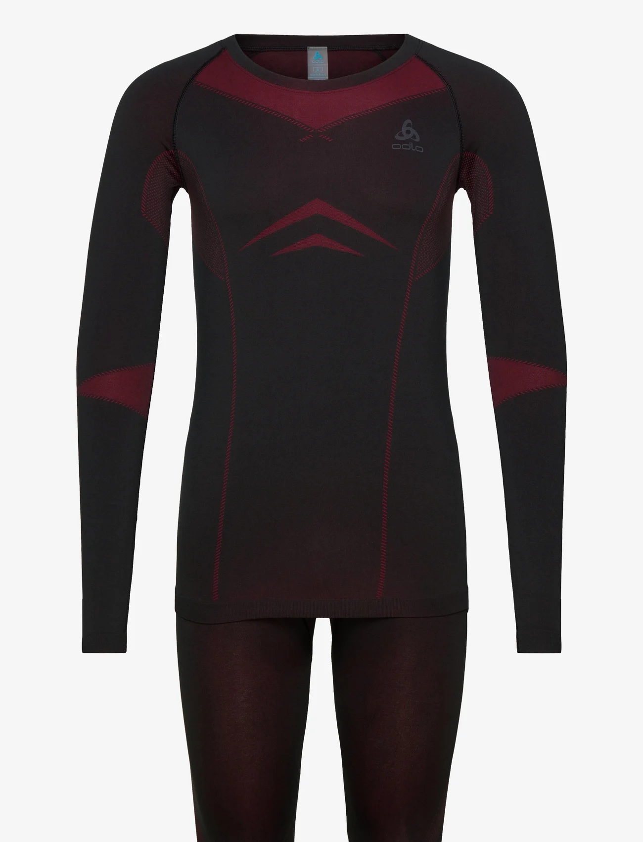 Odlo - ODLO M Set long FUNDAMENTALS PERFORMANCE WARM - aluskihina kantavad rõivakomplektid - black - chinese red - 0