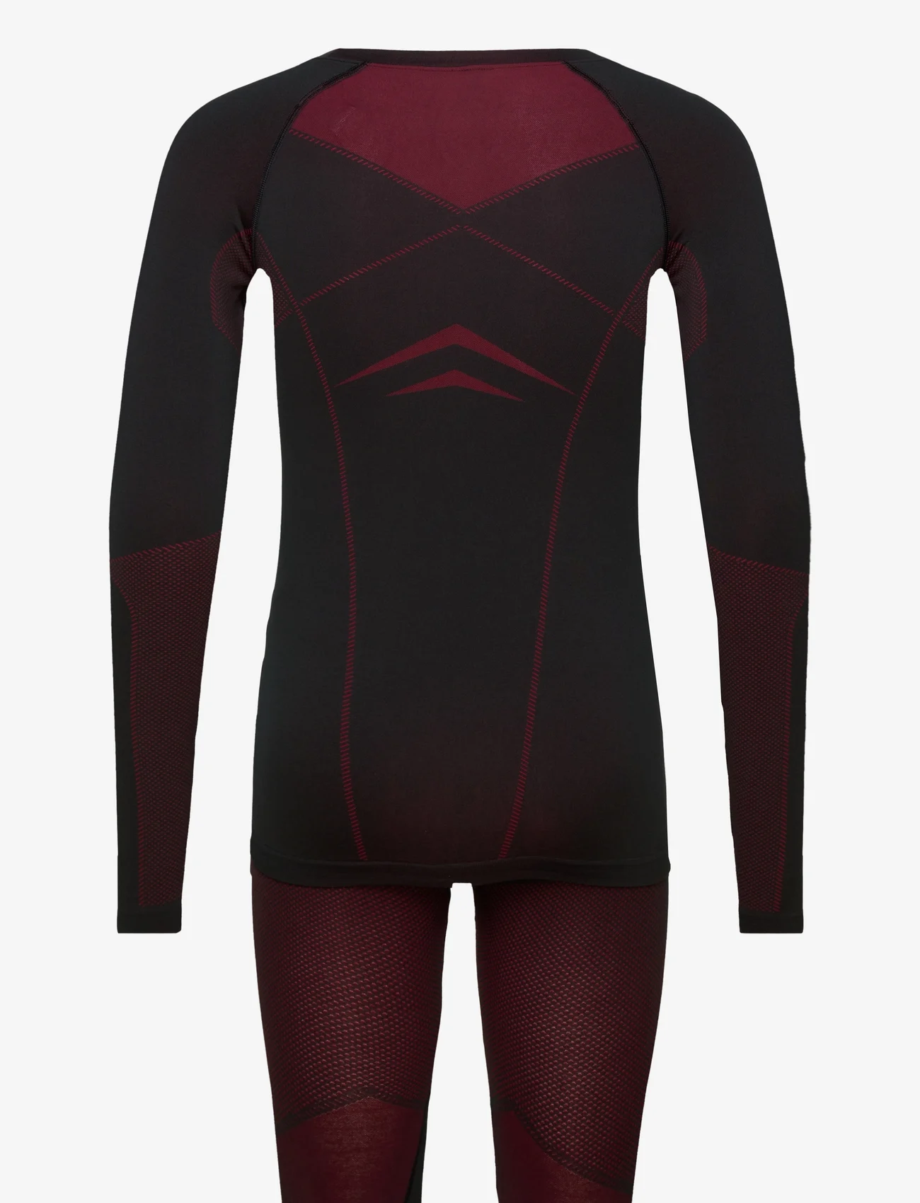 Odlo - ODLO M Set long FUNDAMENTALS PERFORMANCE WARM - apatiniai rūbų komplektai - black - chinese red - 1
