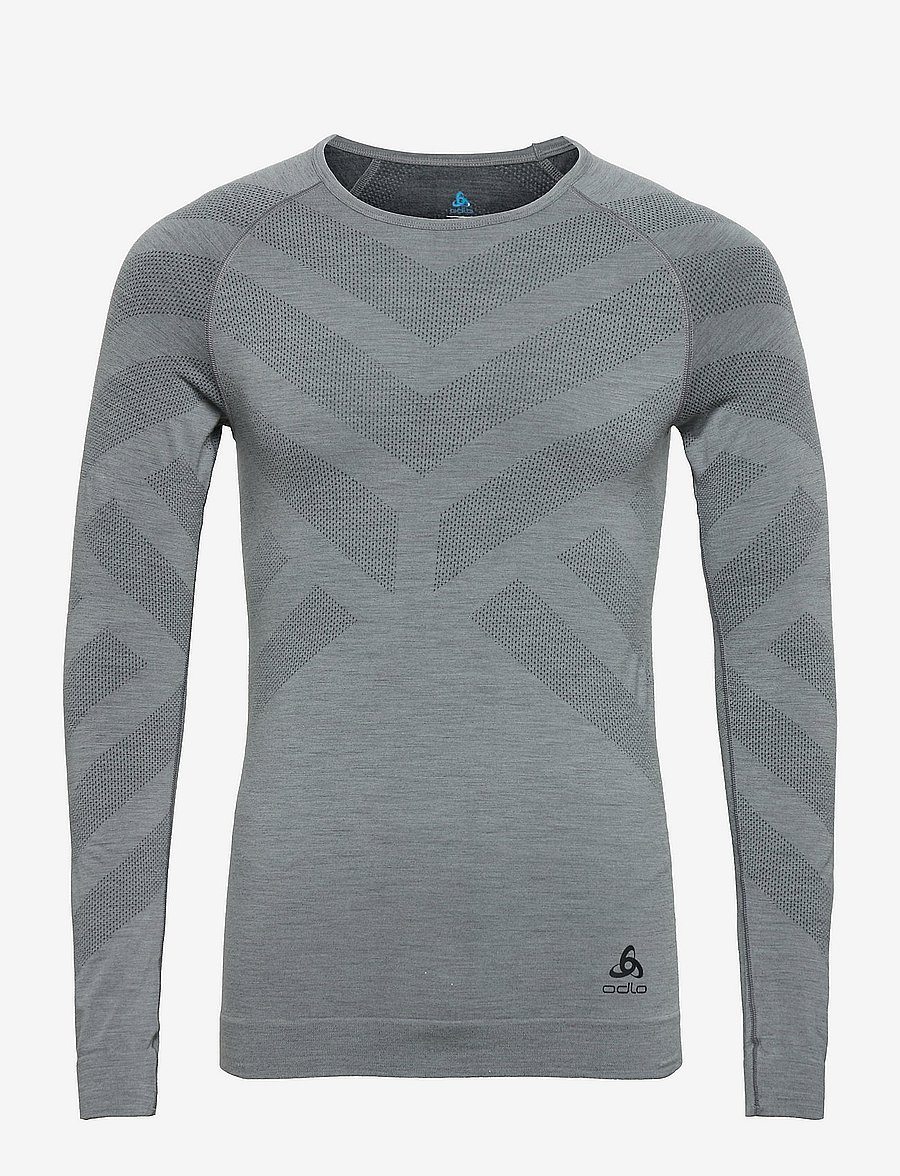 Odlo - ODLO M Crewneck Natural+Kinship Warm - grey melange - 0