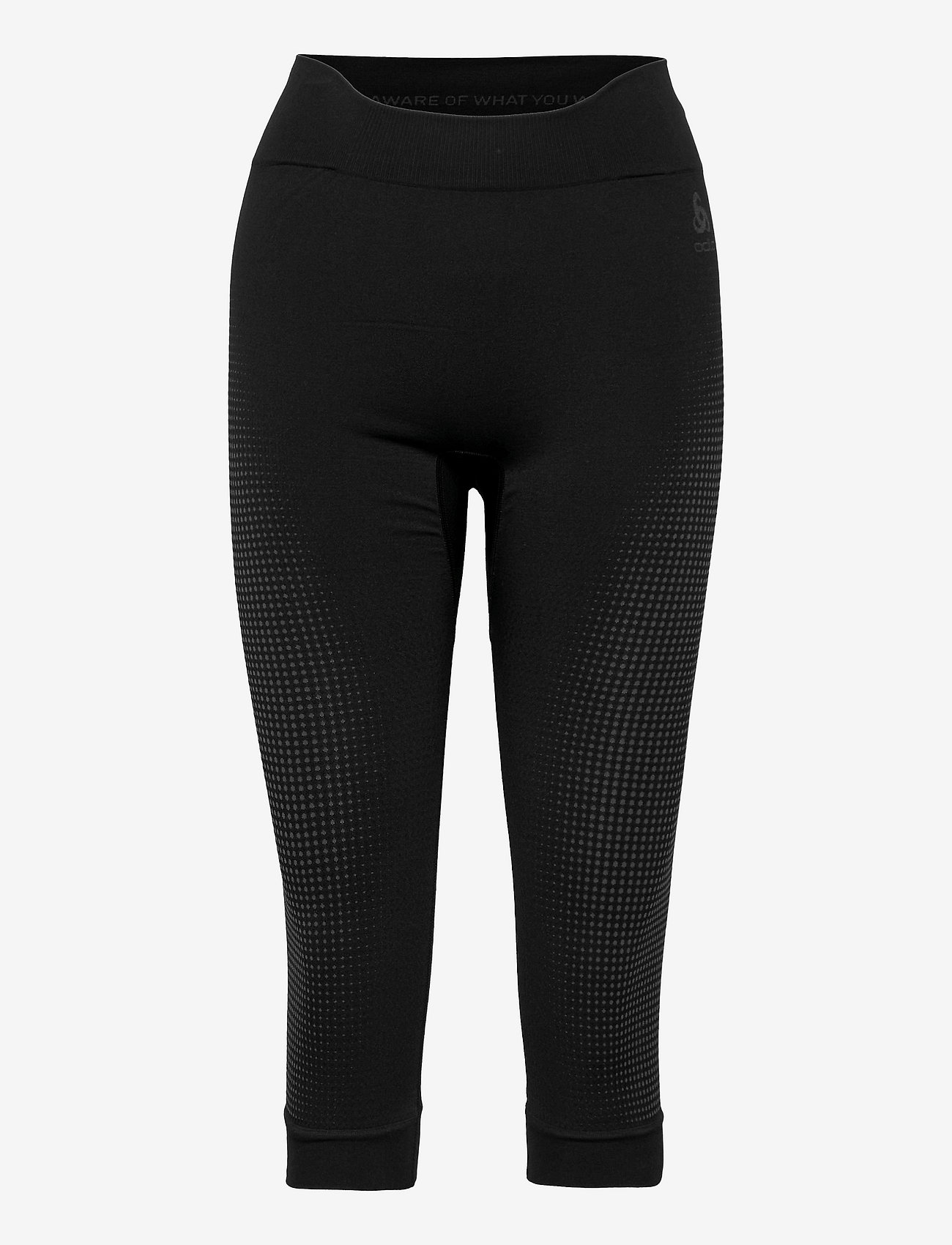 Odlo - Aluminium Pants 3/4 Performance Warm ECO - kerrastohousut - black - new odlo graphite grey - 0