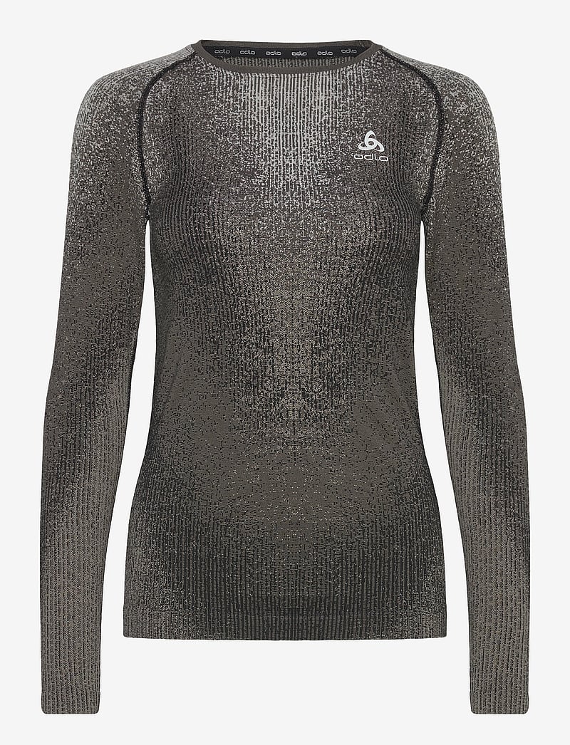 Odlo - Odlo Bl Top Crew Neck L/S Blackcomb Eco - aluskihina kantavad alussärgid - black - 1