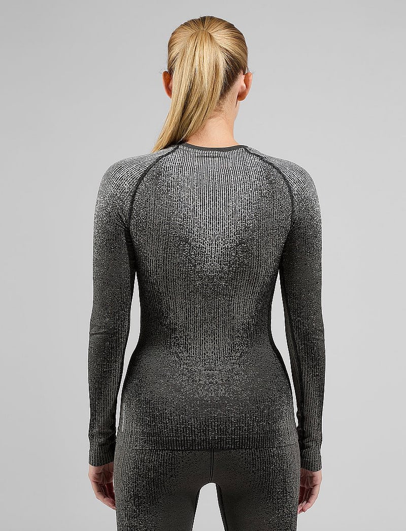 Odlo - Odlo Bl Top Crew Neck L/S Blackcomb Eco - aluskihina kantavad alussärgid - black - 3