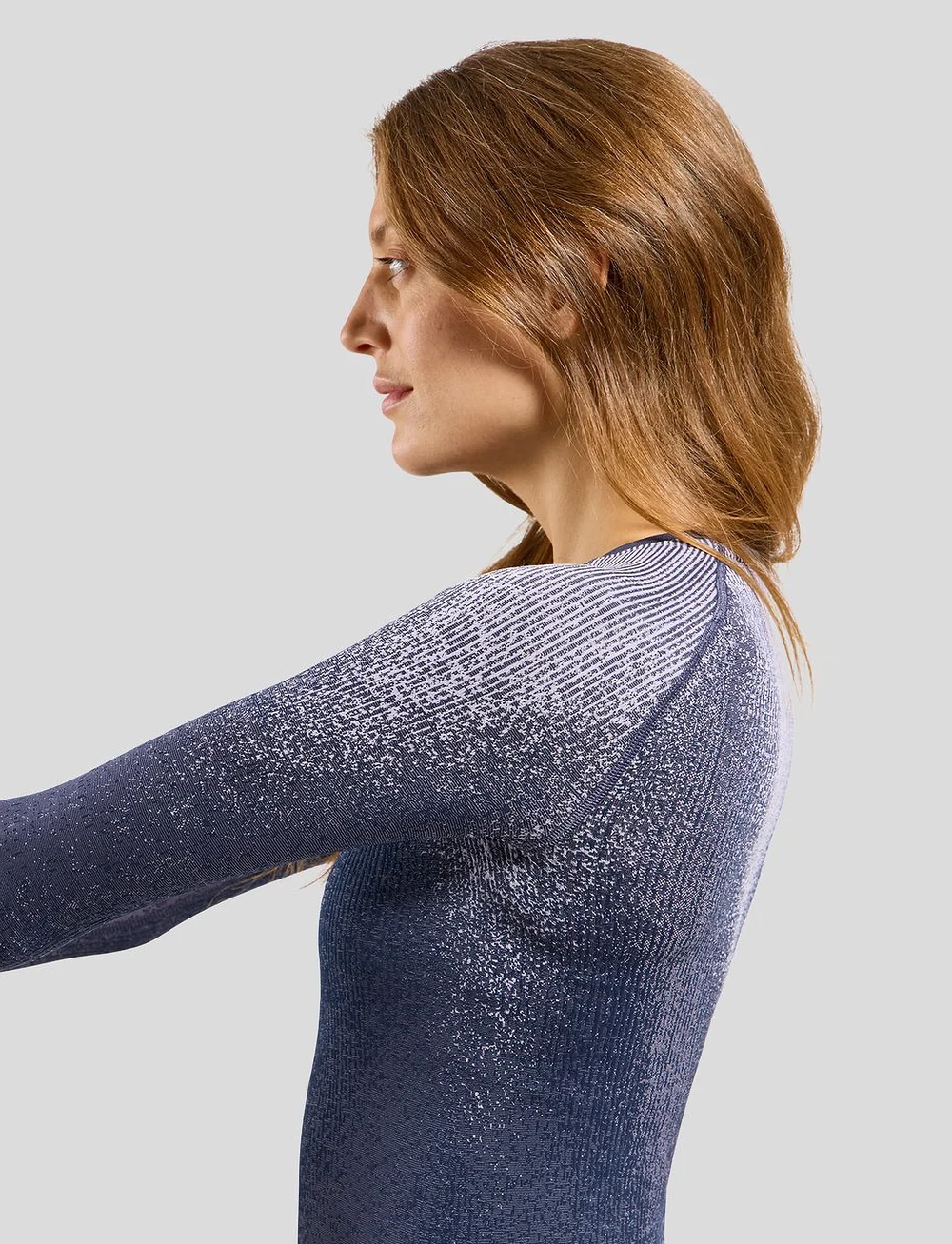 Odlo - Odlo Bl Top Crew Neck L/S Blackcomb Eco - underställströjor - gray ridge - 4