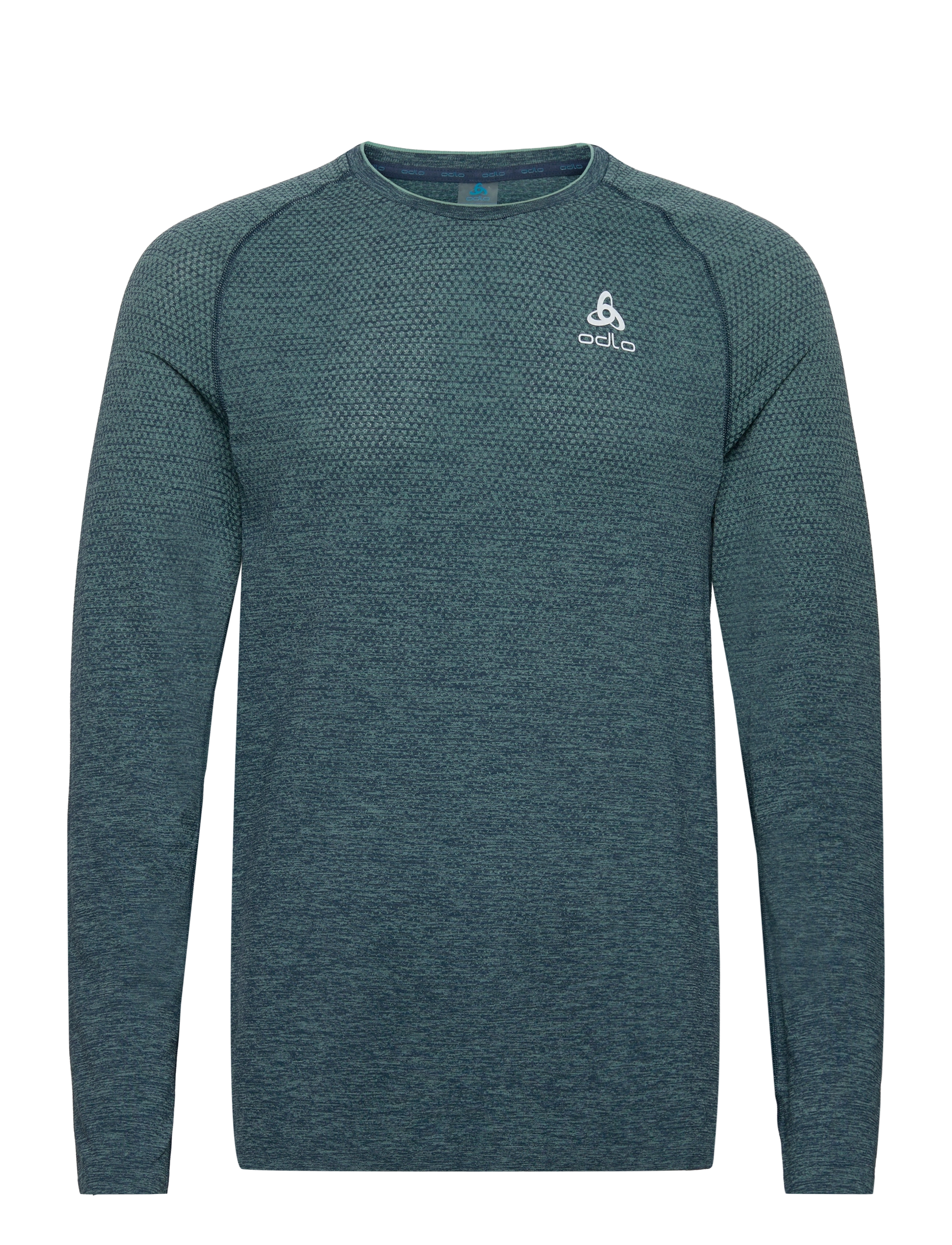 Odlo - Odlo Essential Seamless T-Shirt Crew Neck L/S - saxony blue melange - 1