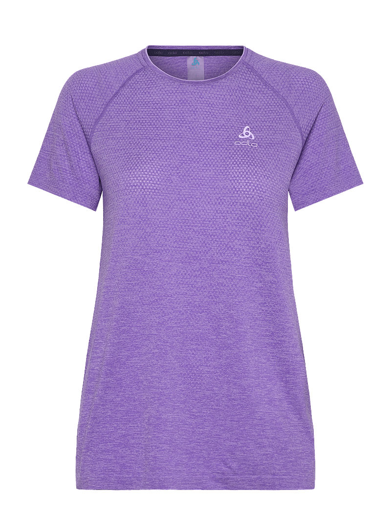 Odlo - Odlo Essential Seamless T-Shirt Crew Neck S/S - t-shirts - afterparty melange - 1