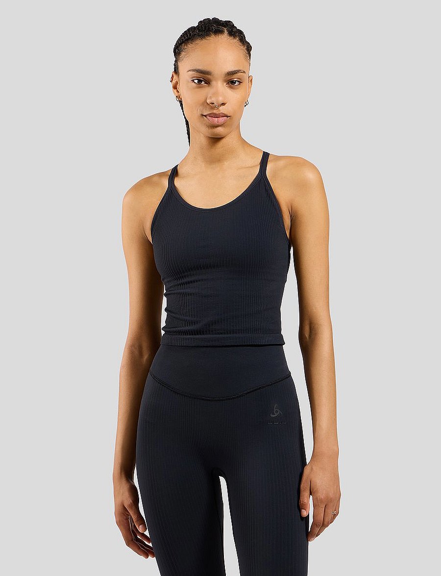 Odlo - ODLO W Tank crop ACTIVE 365 2 IN 1 - black - 0