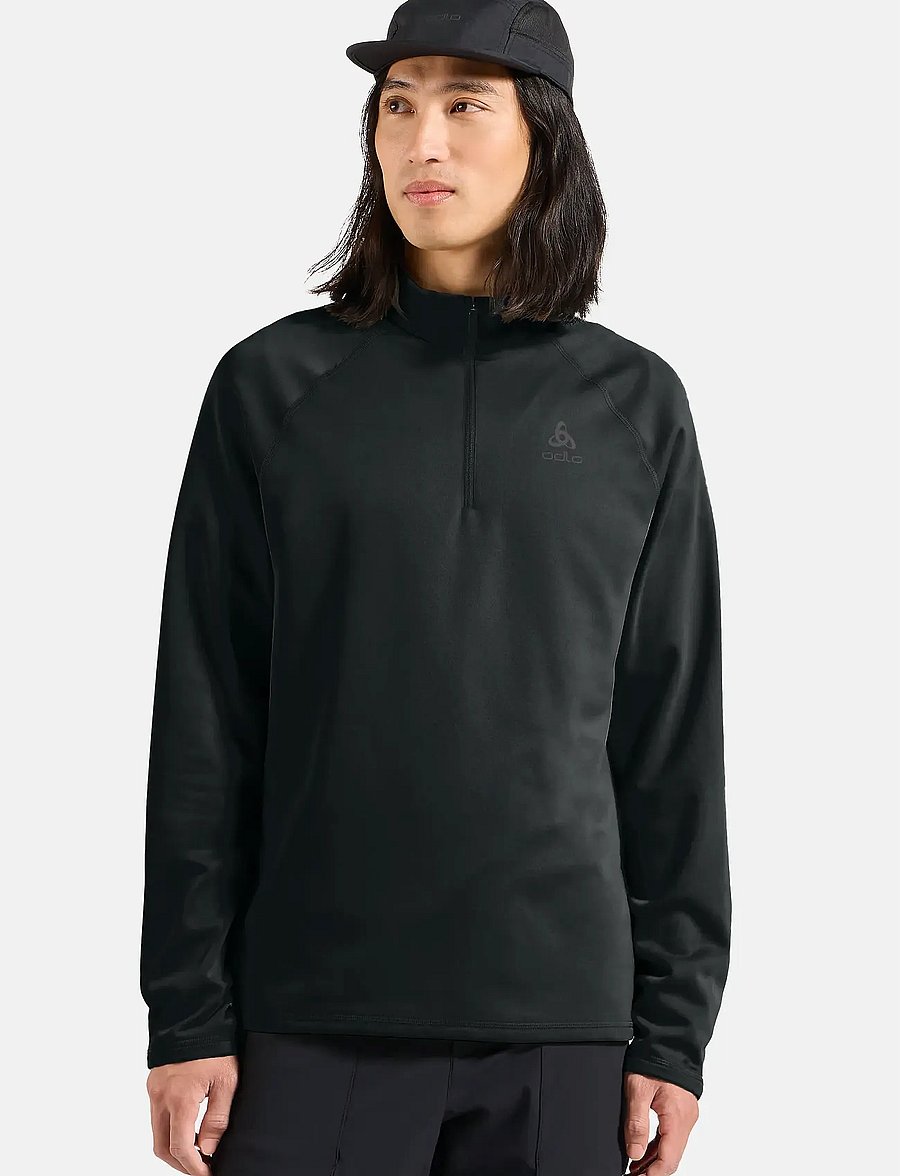 Odlo - Odlo Besso Mid Layer 1/2 Zip - fleece & mellanlager - black - black - 0