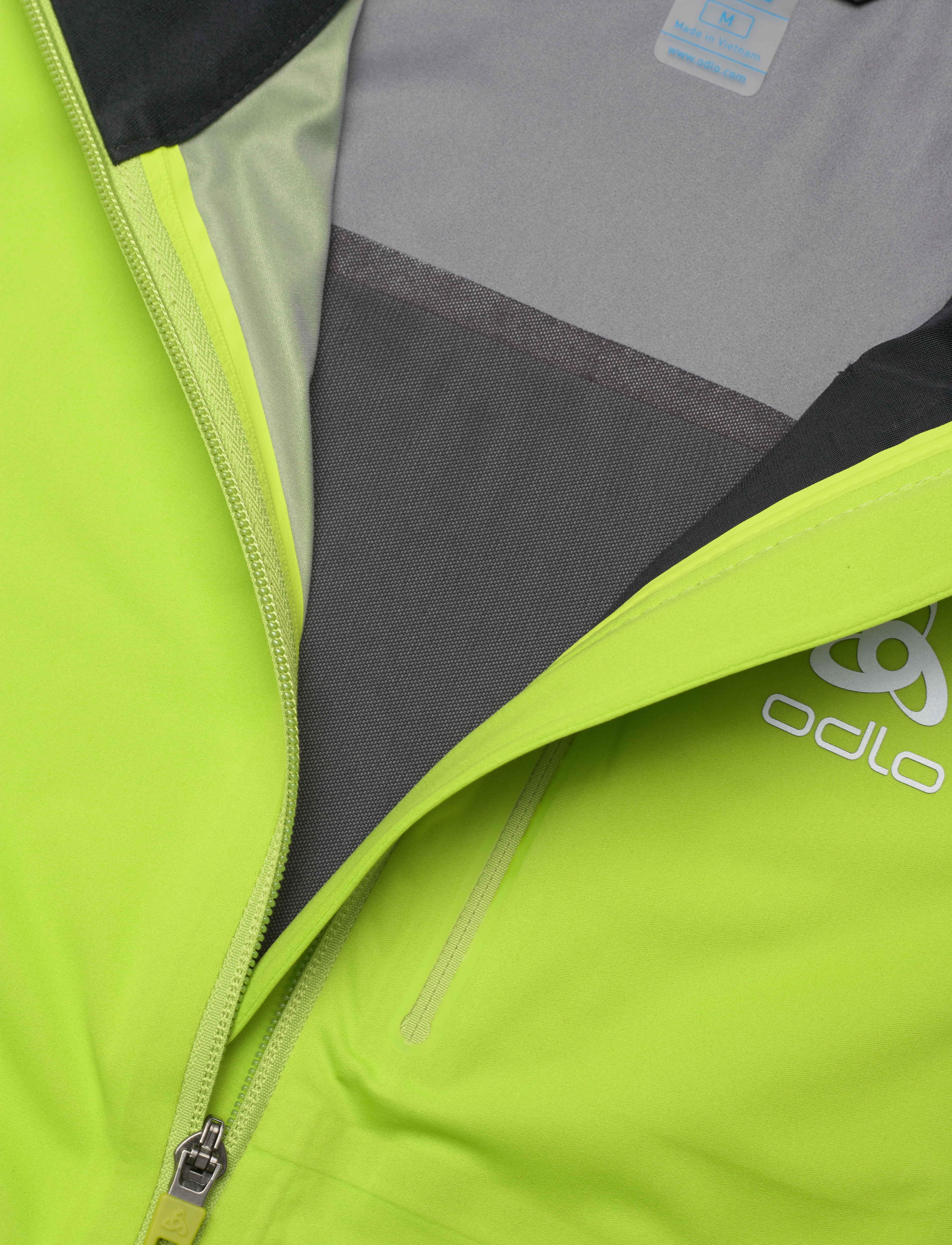 Odlo - ODLO M Jacket LANGNES - lime green - black - 2