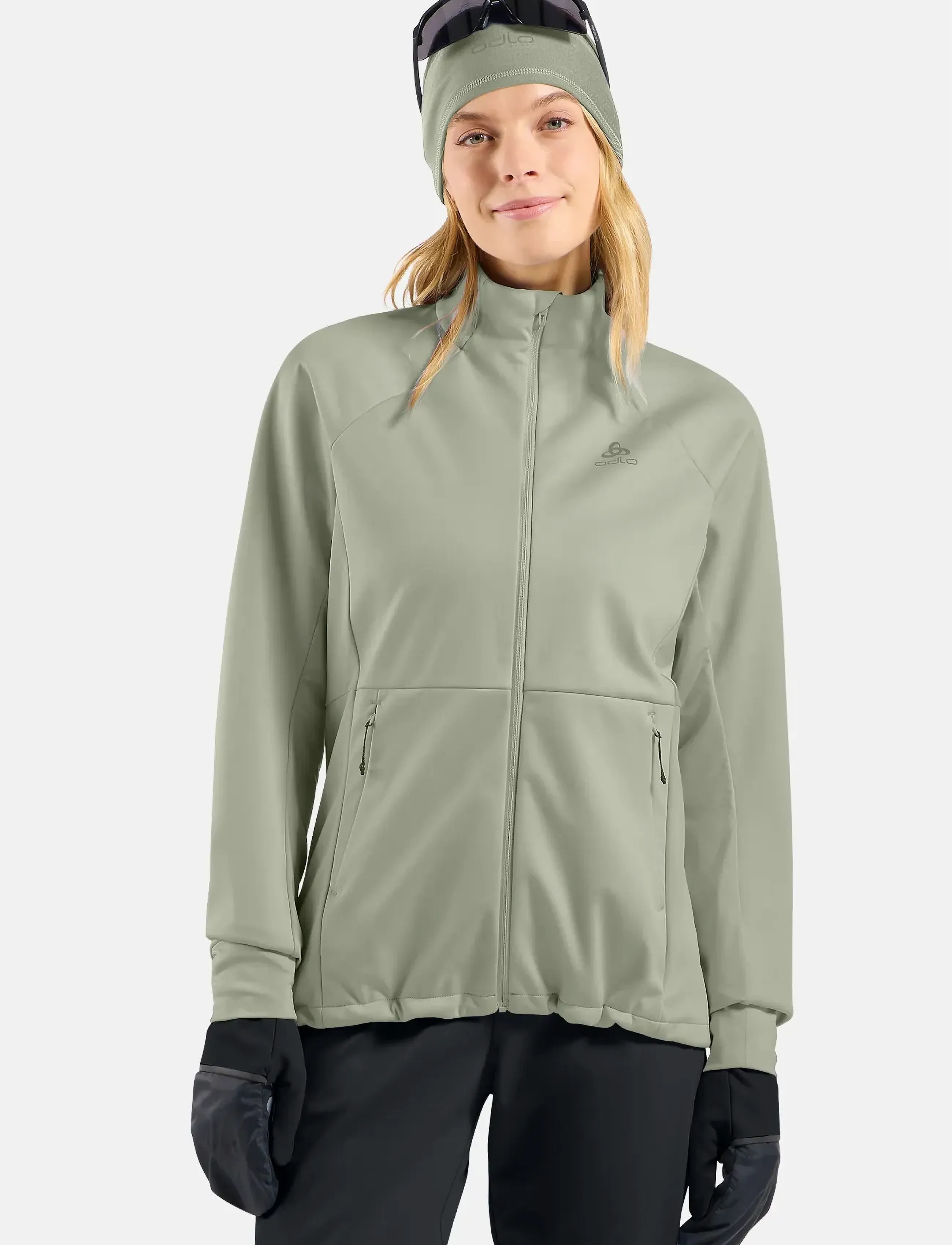 Odlo Essential Warm Jacket, Kvinder, Varm Jakke, Beige, Str: M