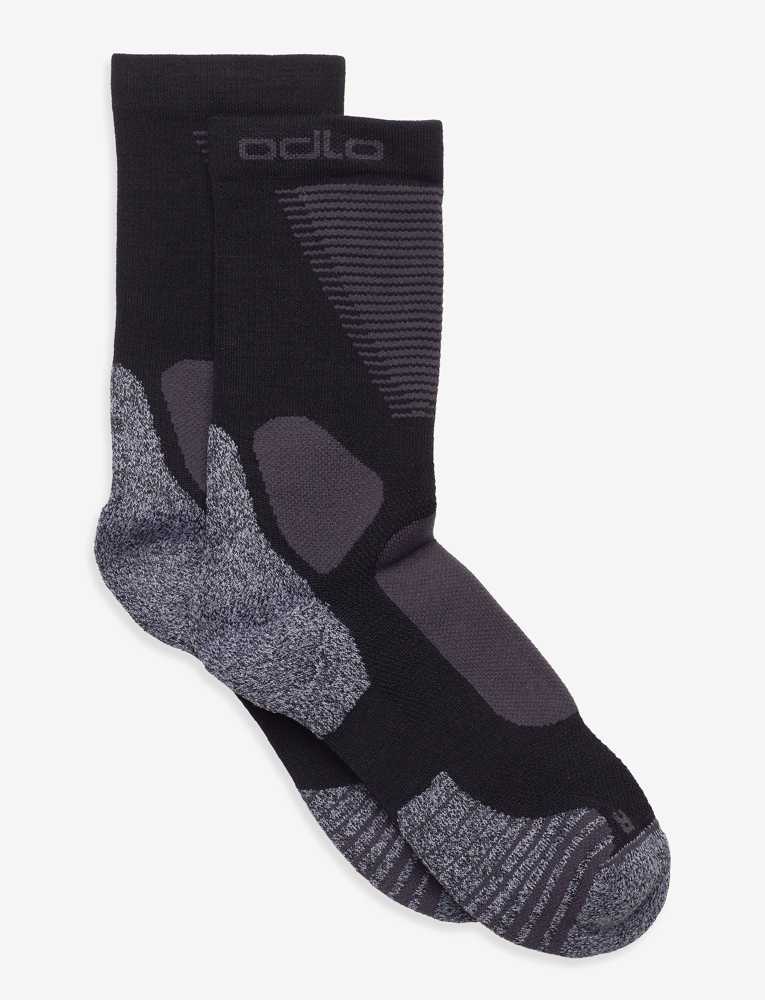 Odlo Active Warm Xc Socks Crew - BLACK - ODLO GRAPHITE GREY