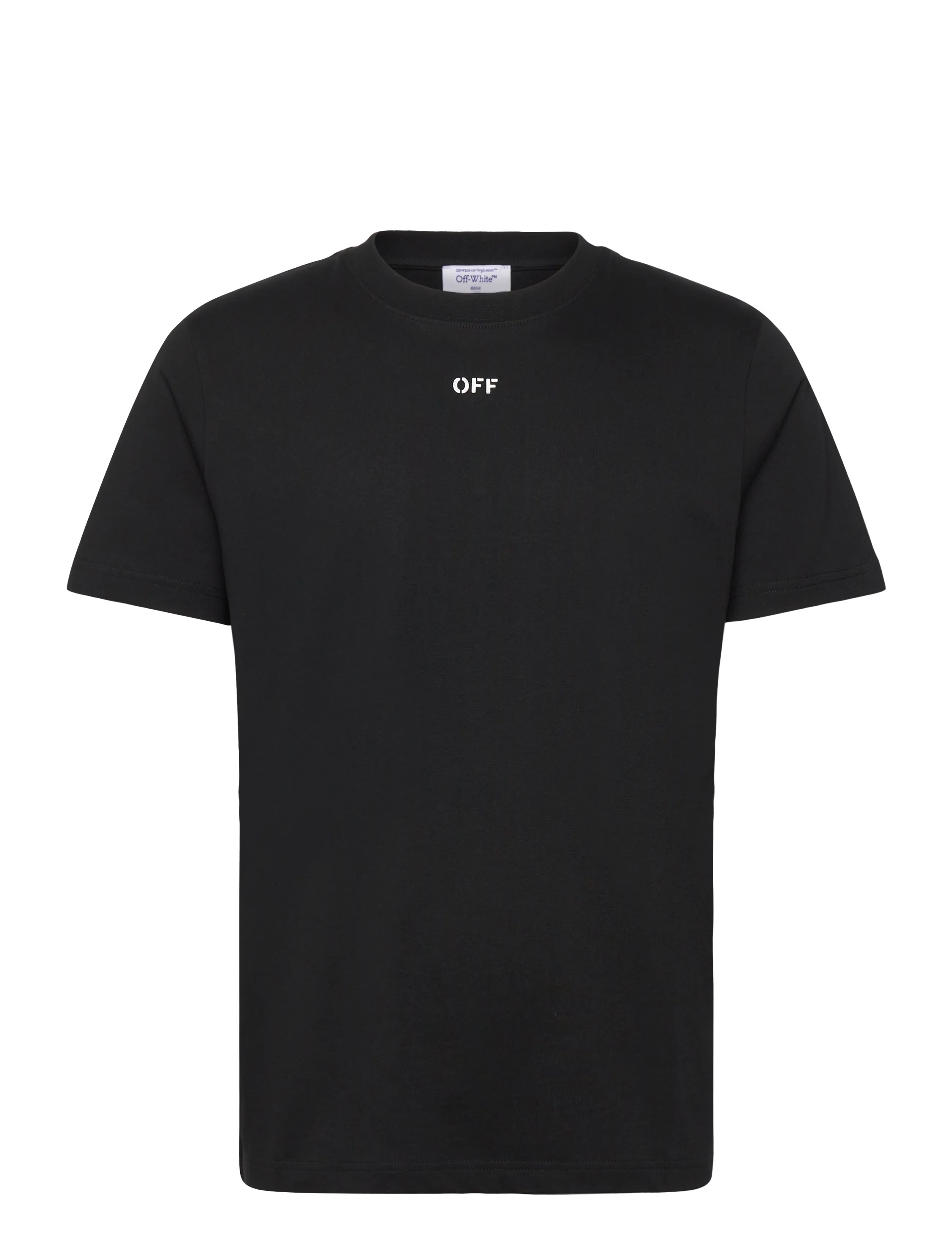 STITCH ARR SLIM S/S TEE - BLACK-WHITE