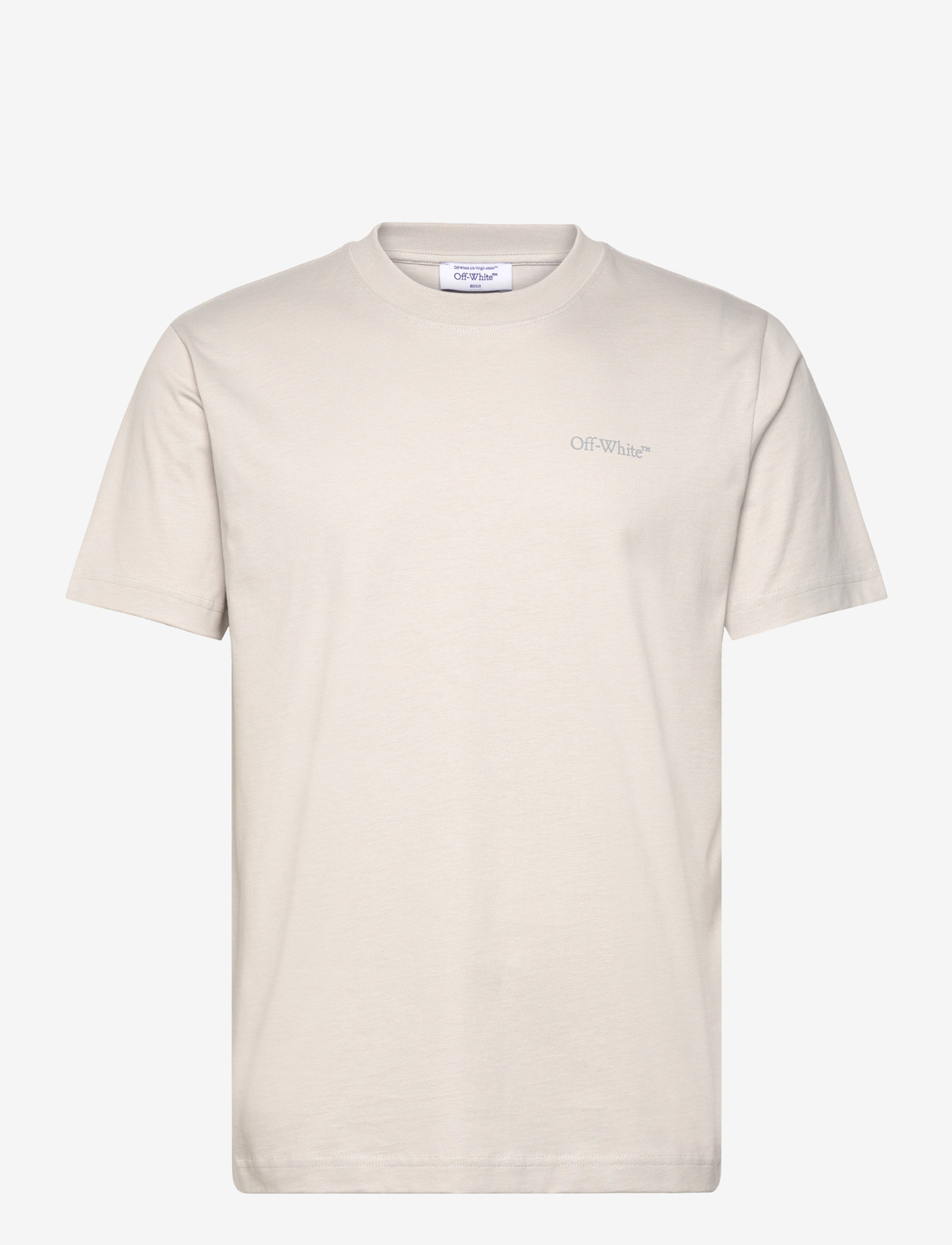 Off-White - BOOKISH SLIM S/S TEE - kortærmede t-shirts - light stone-anthracite - 0