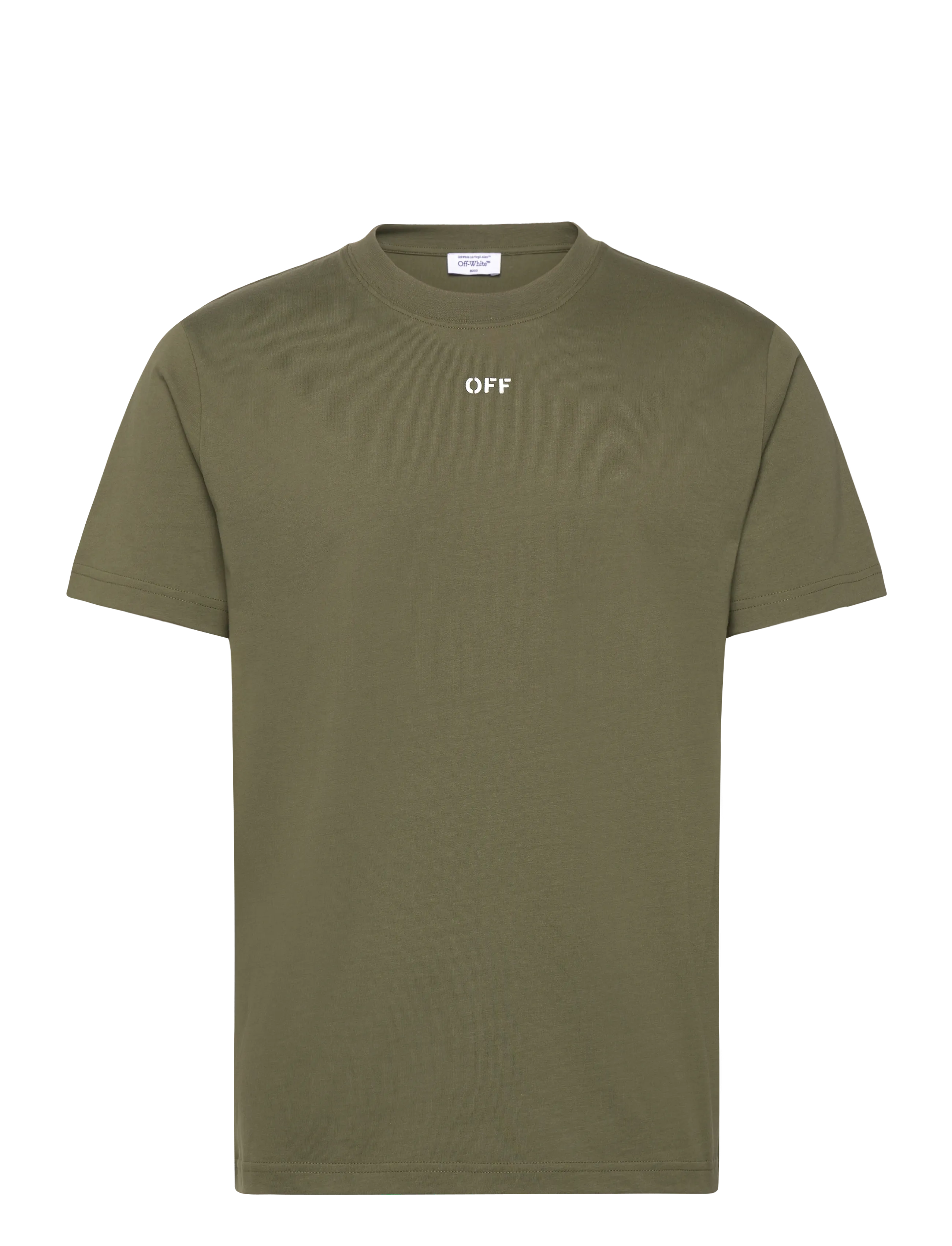 Off-White OFF STAMP SLIM S/S TEE - Off-White - WHITE MOSS-WHITE / khaki/green