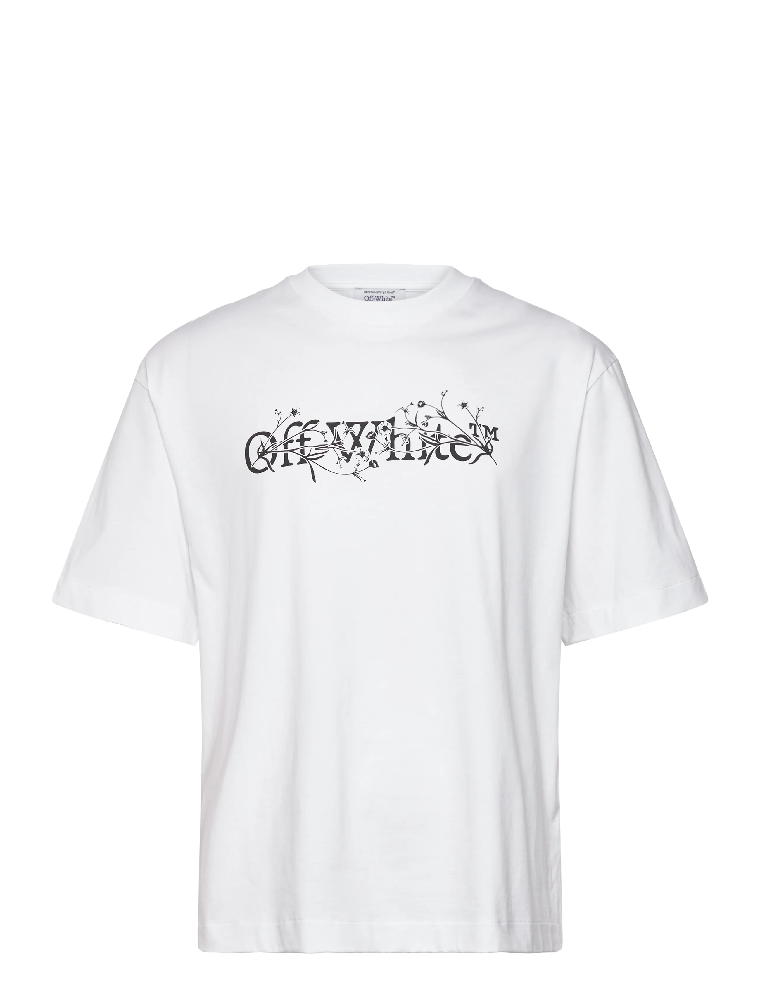 Off-White BOOKISH FLOWER SKATE S/S TEE - Kleidung - WHITE-BLACK / white