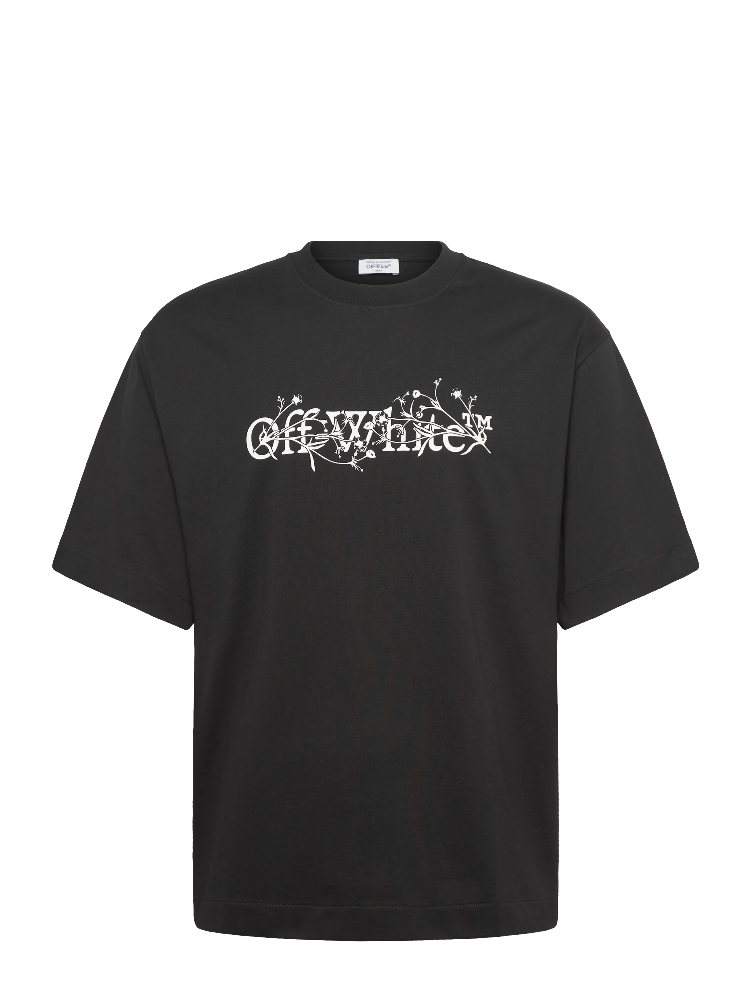 Off-White BOOKISH FLOWER SKATE S/S TEE - Riided - BLACK-WHITE / black