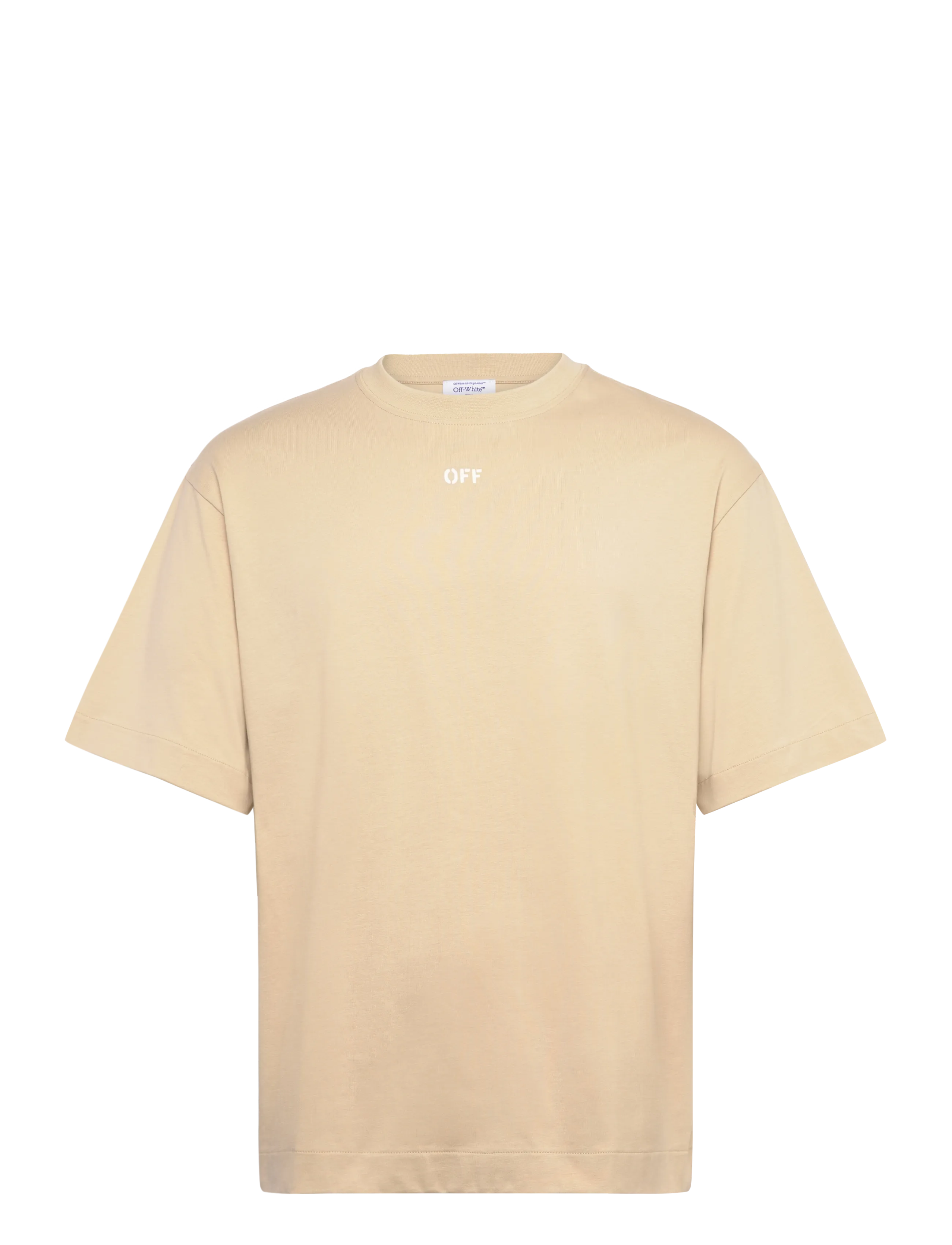 Off-White ARROW SKATE S/S TEE - Kläder - BROWN RICE-WHITE / beige